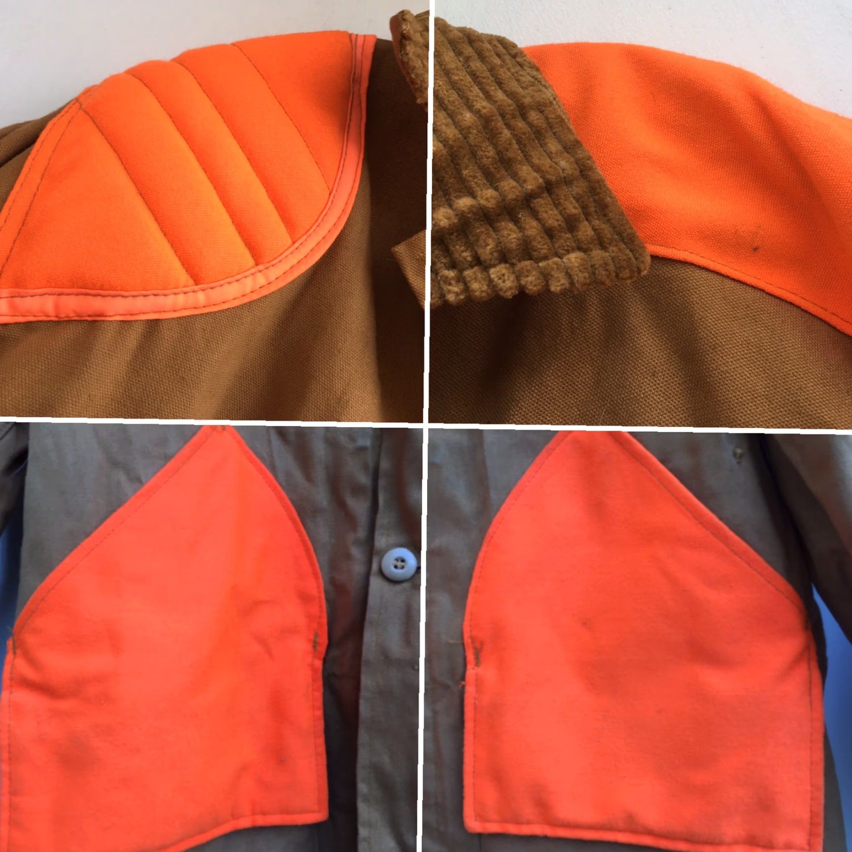Hunter VINTAGE The Hunter Hunting Jacket Water Repellent Size 44 Brown Fluorescent Orange Jacket Hunters Coat Shirt Mens Size US S / EU 44-46 / 1 - 4 Thumbnail