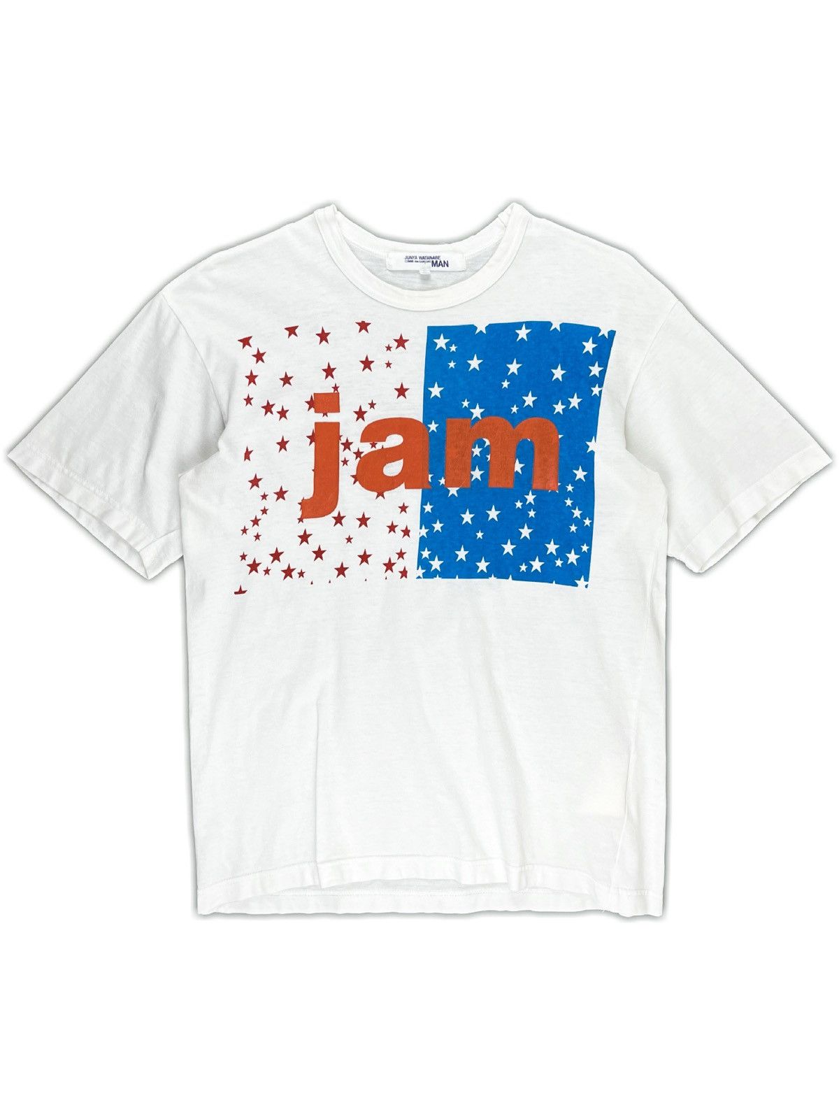 image of Comme Des Garcons x Junya Watanabe Ss02 Junya Watanabe Jam Poem Tshirt in White, Men's (Size Medium