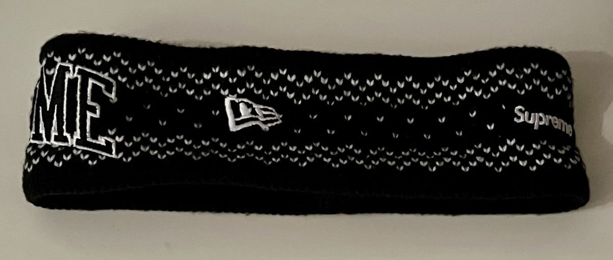 New Era × Supreme Authentic Supreme New Era Arc Logo headband black FW17 os Size ONE SIZE - 2 Thumbnail
