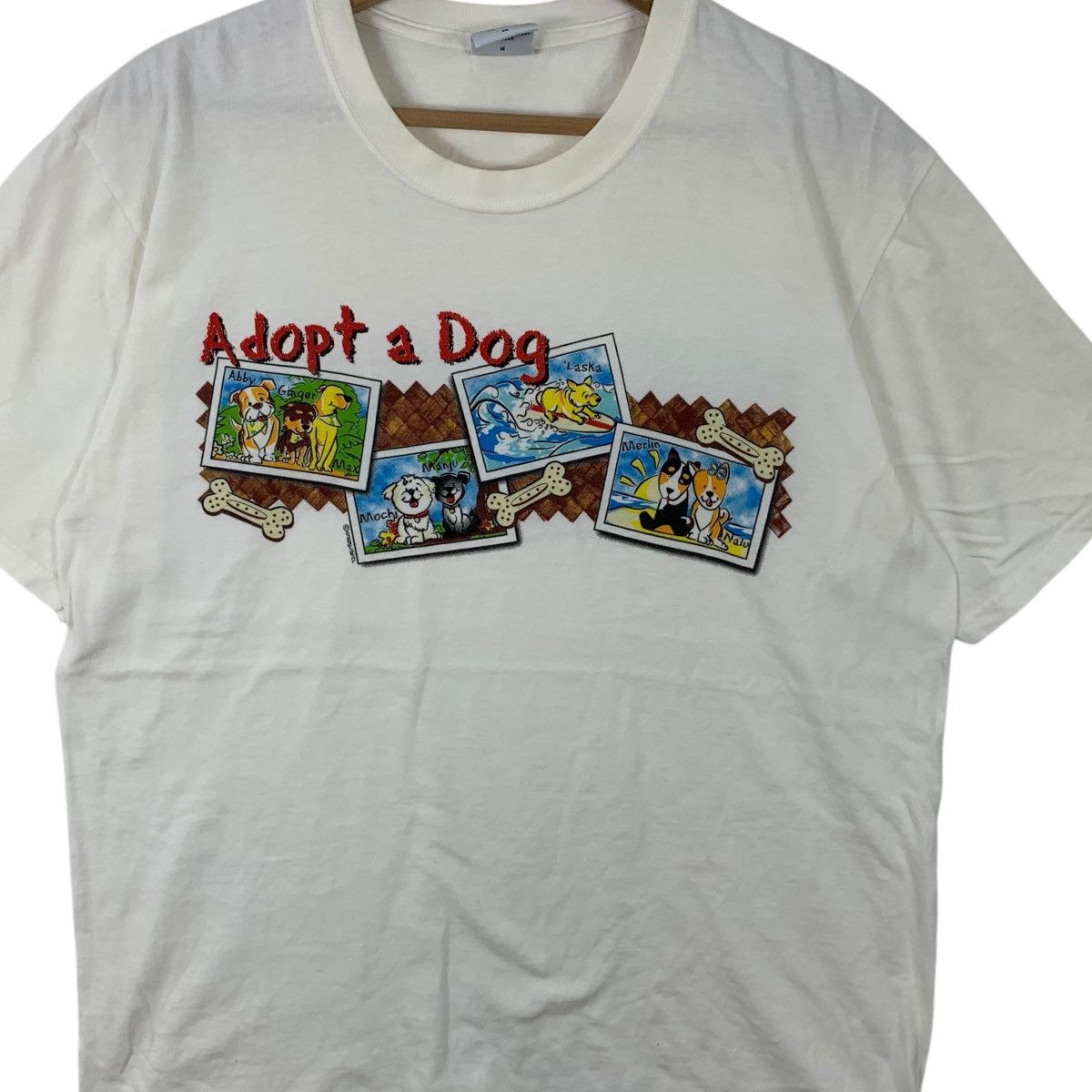 Vintage Vintage 90’ CRAZY SHIRTS HAWAII Adopt A Dog Tee Shirt Top Size M / US 6-8 / IT 42-44 - 3 Thumbnail