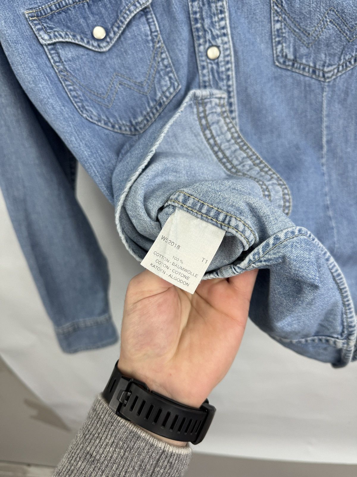 Wrangler 🇺🇸 Vintage 90s Wrangler Authentic Western Denim Shirt USA Size M / US 6-8 / IT 42-44 - 7 Thumbnail