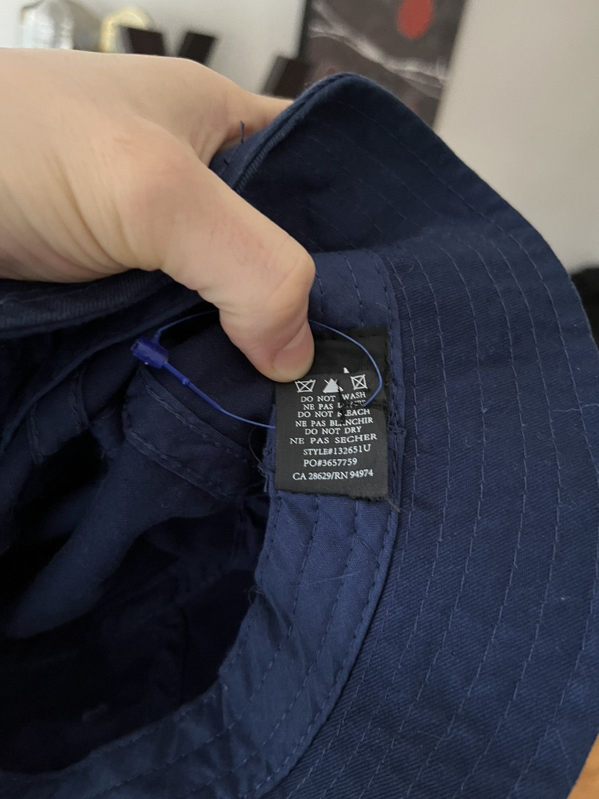 Stussy Stüssy Navy Hat Bucket logo Stock Panama Size ONE SIZE - 4 Thumbnail