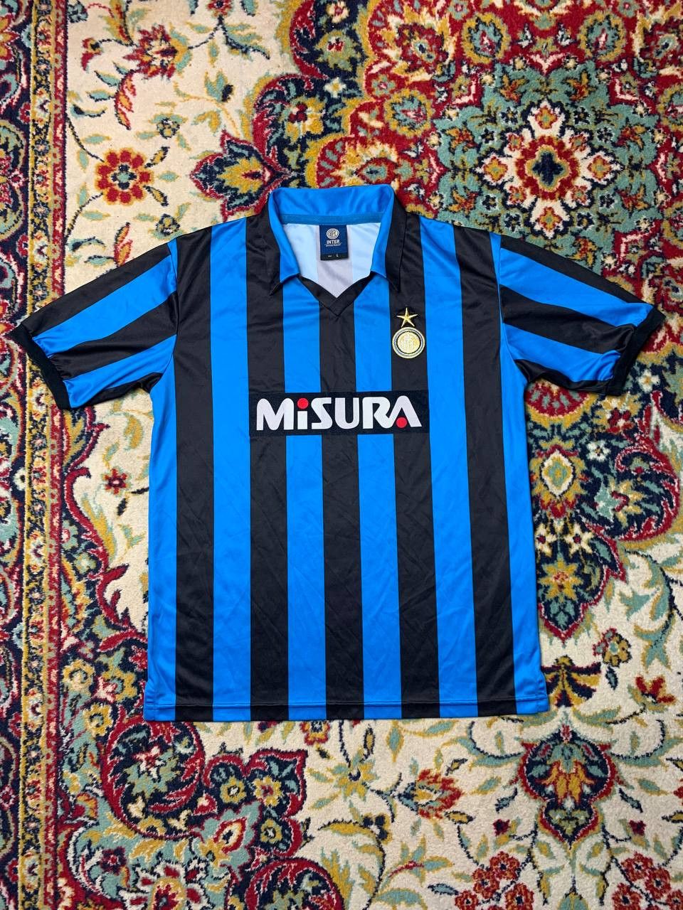 Vintage Inter Milan Football Shirt 1990 /91 Home Misura Size US L / EU 52-54 / 3 - 1 Thumbnail