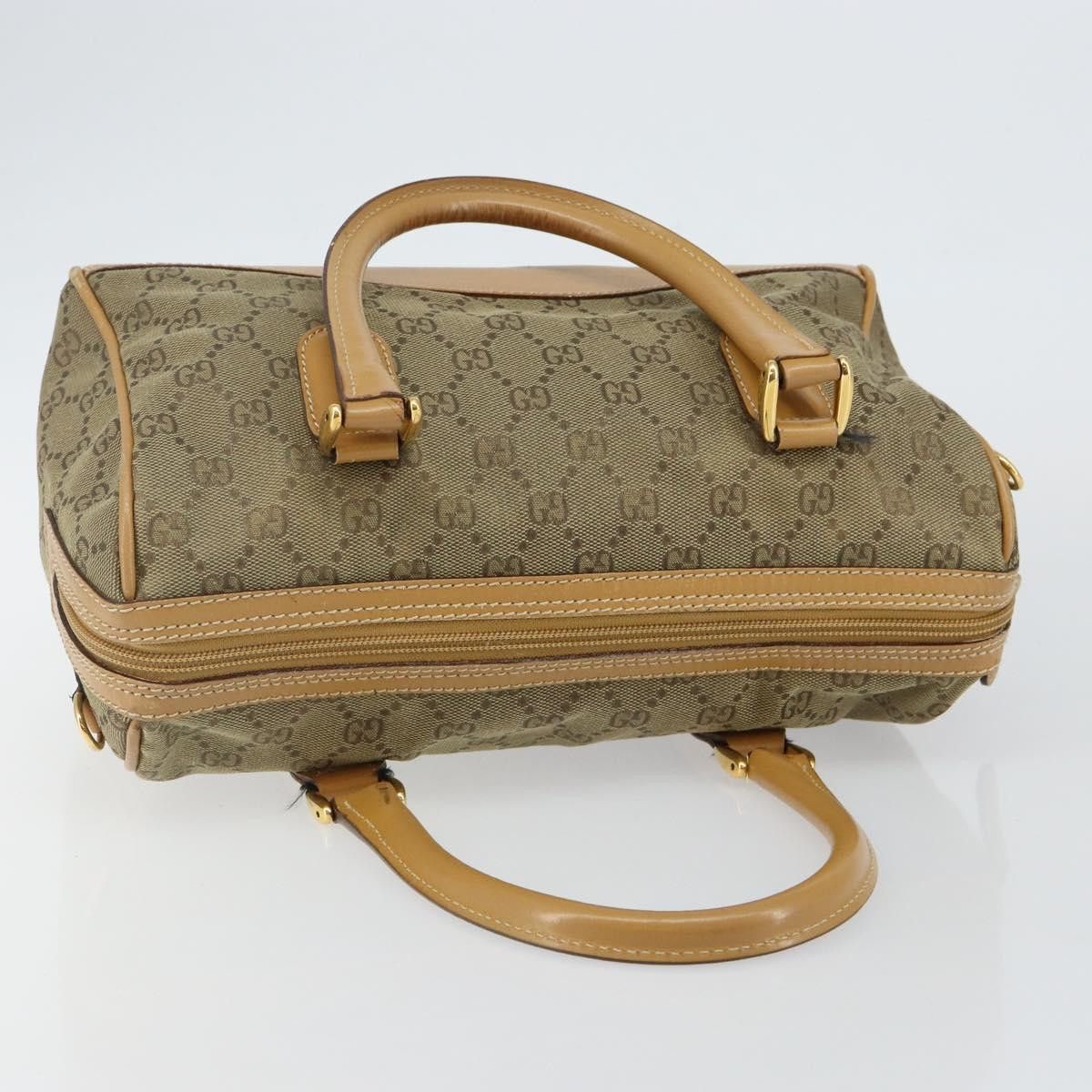 Gucci GUCCI GG Canvas Boston Bag Beige Gold Size ONE SIZE - 6 Thumbnail