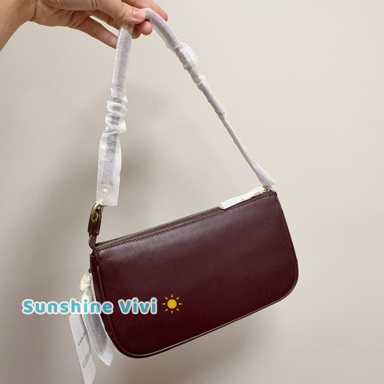 Coach NWT Coach Plaza Bag Brass/Black Currant Leather CCC41 Size ONE SIZE - 9 Thumbnail