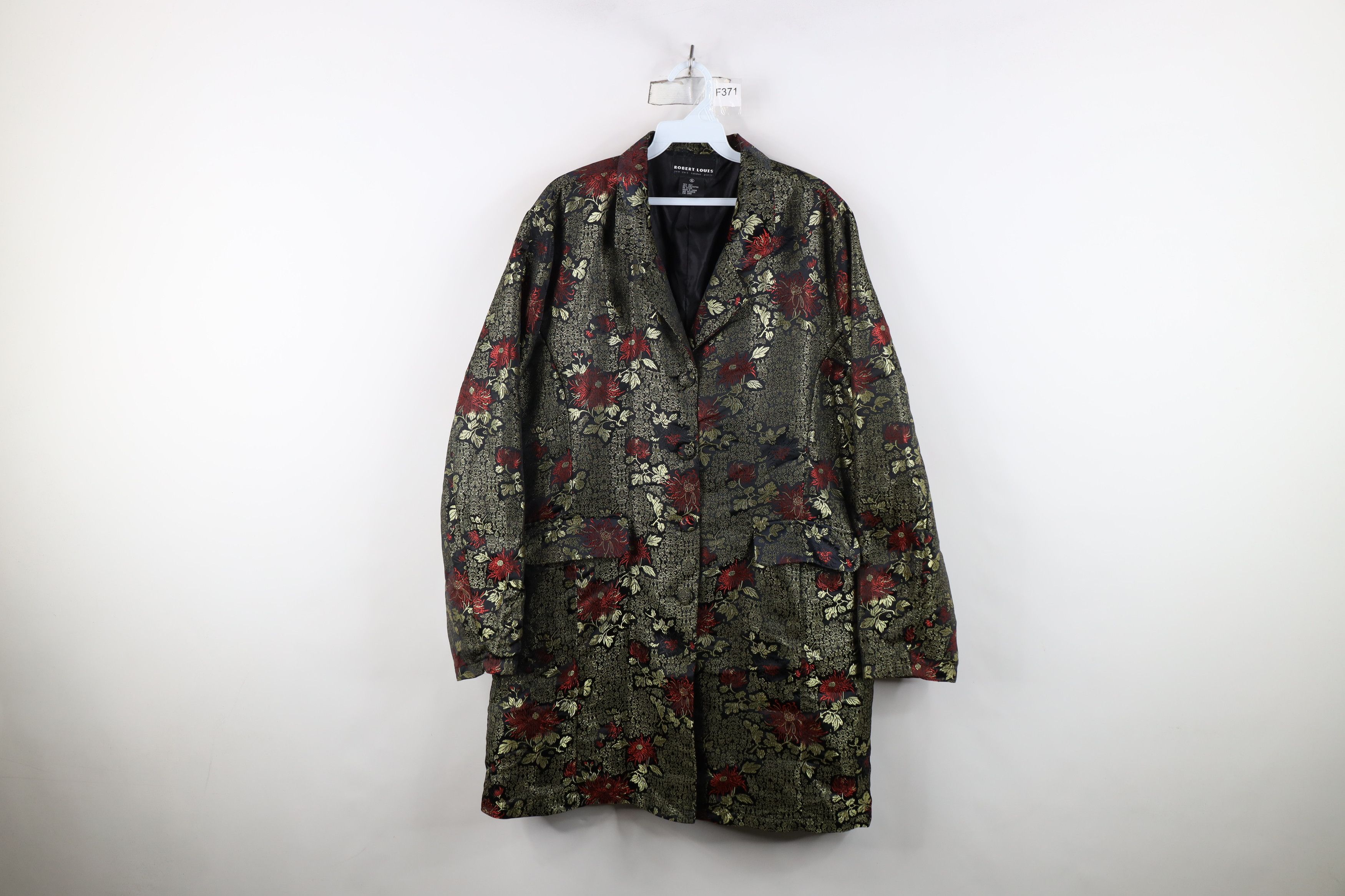 Vintage Vintage 90s Streetwear Flower Kimono Blazer Suit Jacket Size XL / US 12-14 / IT 48-50 - 1 Thumbnail