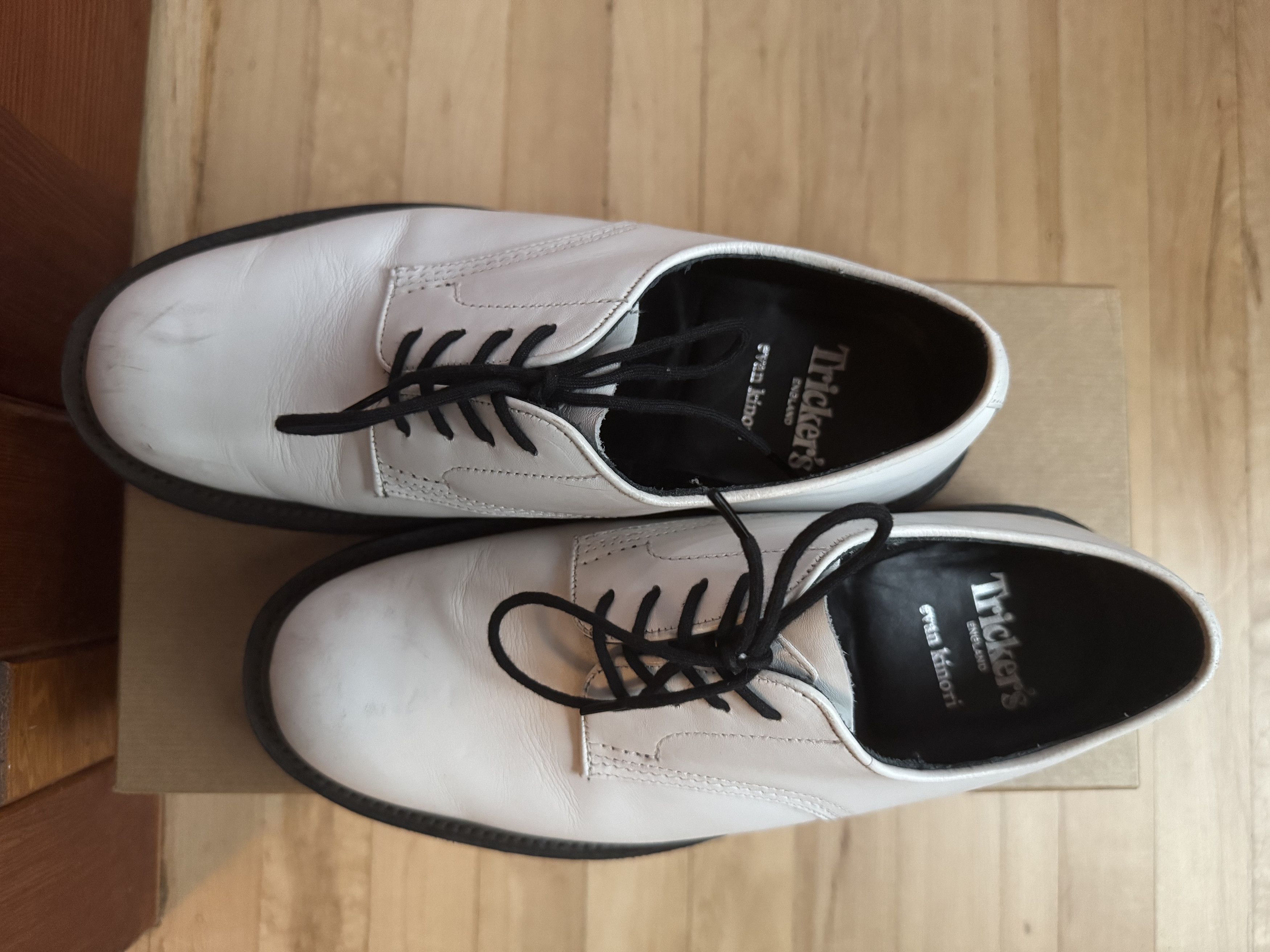 Evan Kinori × Tricker's Evan Kinori Tricker’s Tramping Shoes - White Aniline Size US 8 / EU 41 - 2 Thumbnail