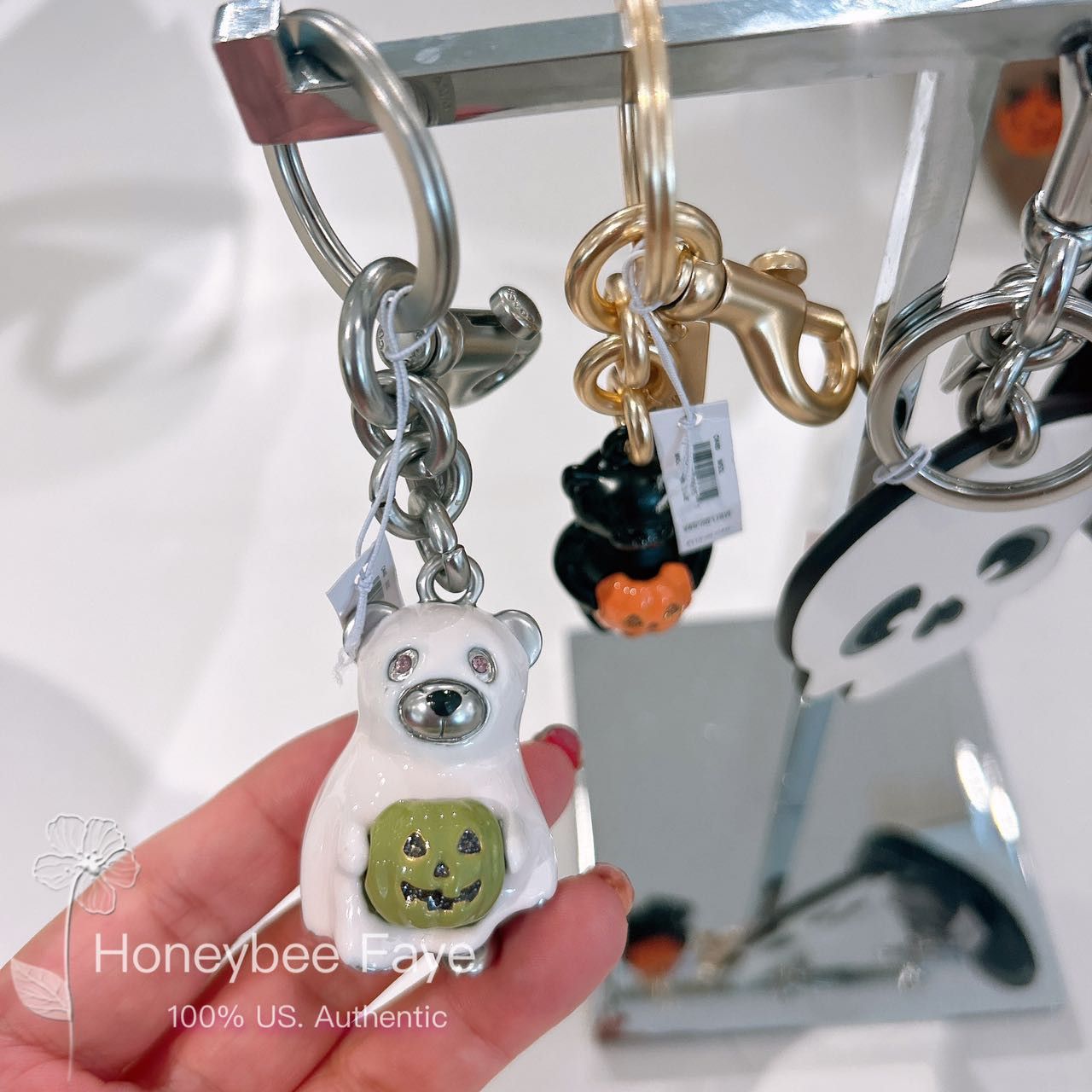 Coach Halloween Ghost Bear Bag Charm CW483 Size ONE SIZE - 3 Thumbnail