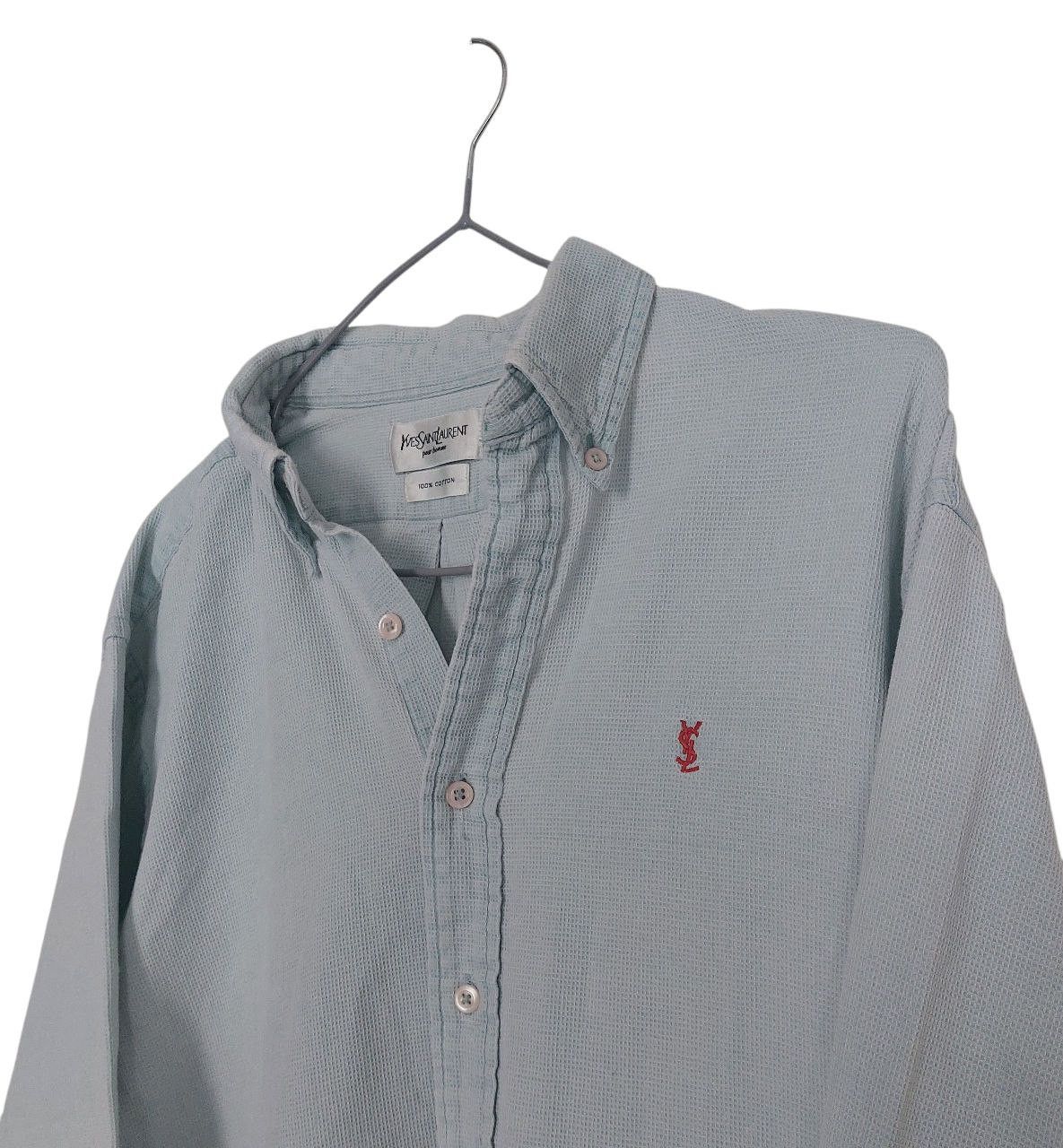 Yves Saint Laurent Yves Saint Laurent Men's Blue Shirt Good codition Size US M / EU 48-50 / 2 - 3 Thumbnail