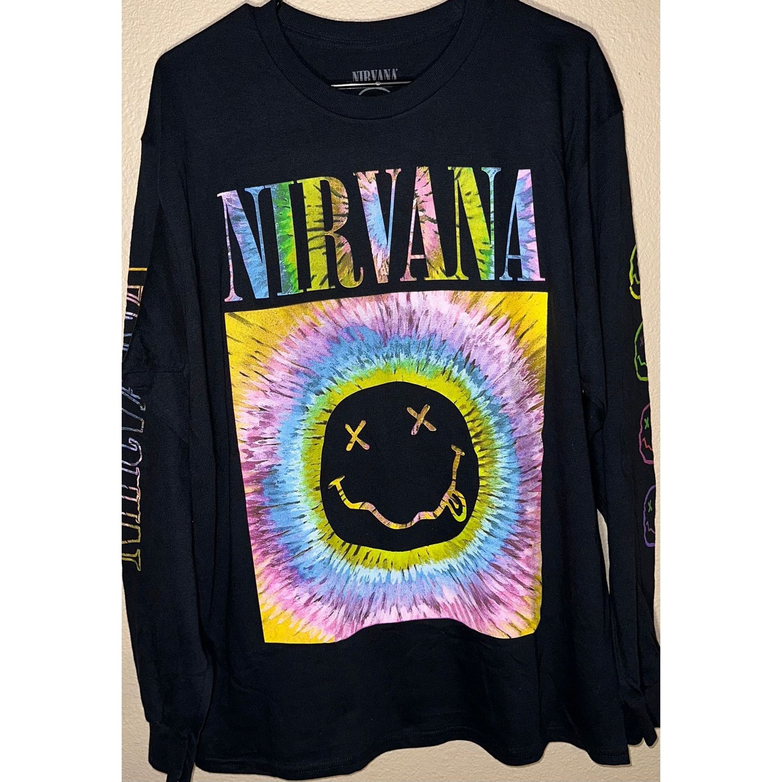 Other 🎸 Nirvana Tie-Dye Spiral Long Sleeve Tee (Multiple Sizes) Size US XL / EU 56 / 4 - 1 Thumbnail