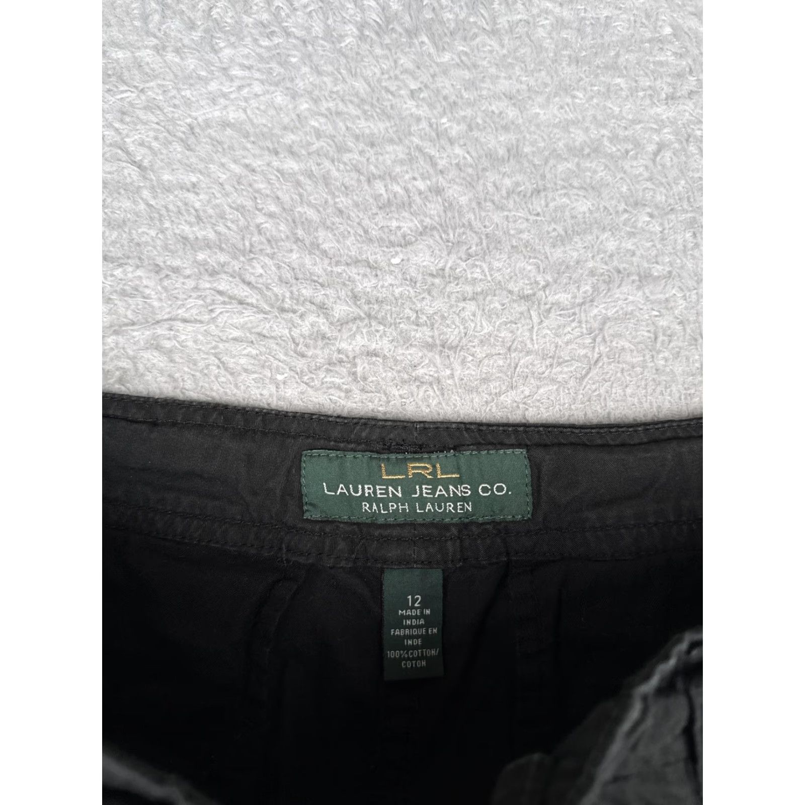 Ralph Lauren Lauren Ralph Lauren Shorts Womens 12 Black 100% Cotton Drawstring Chino Size 34" / US 12 / IT 48 - 7 Thumbnail