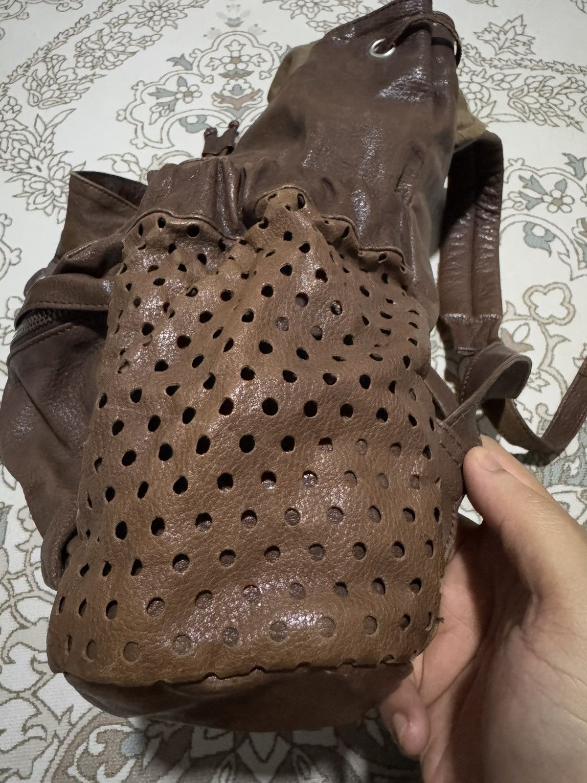 Genuine Leather × If Six Was Nine × Japanese Brand Brown Leather “ARCHI” Multi Pocket Backpack Rucksack Size ONE SIZE - 8 Thumbnail