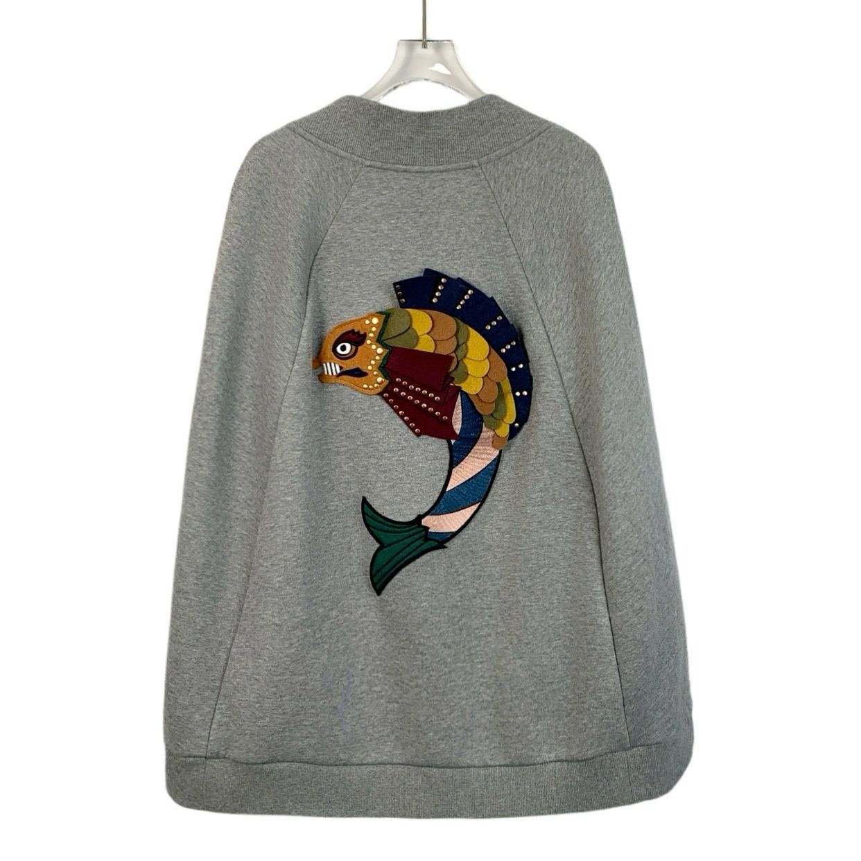 Burberry Burberry Grey Embroidered Flying Fish Cotton Cape Coat Size Size S / US 4 / IT 40 - 7 Thumbnail