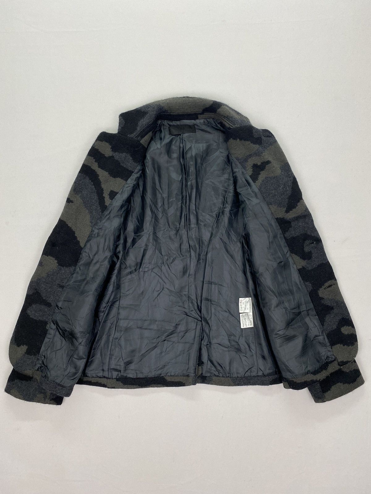 Japanese Brand 03 by Knitt03 14AW Camo Wool Jacket Size US XS / EU 42 / 0 - 7 Thumbnail
