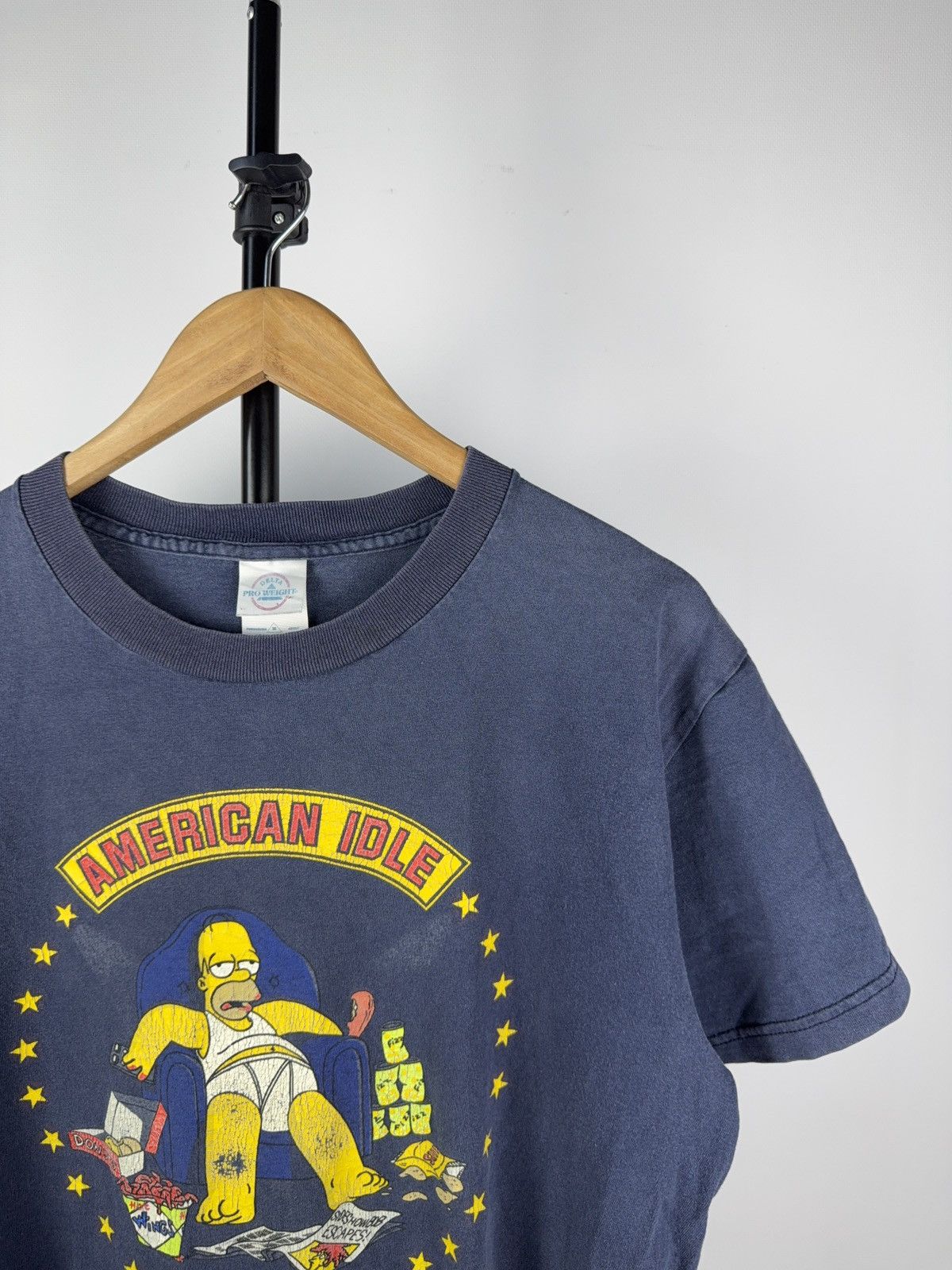 The Simpsons × Vintage Vintage 1990s Simpsons “American Idle” Parody T-Shirt Homer Size US M / EU 48-50 / 2 - 3 Thumbnail
