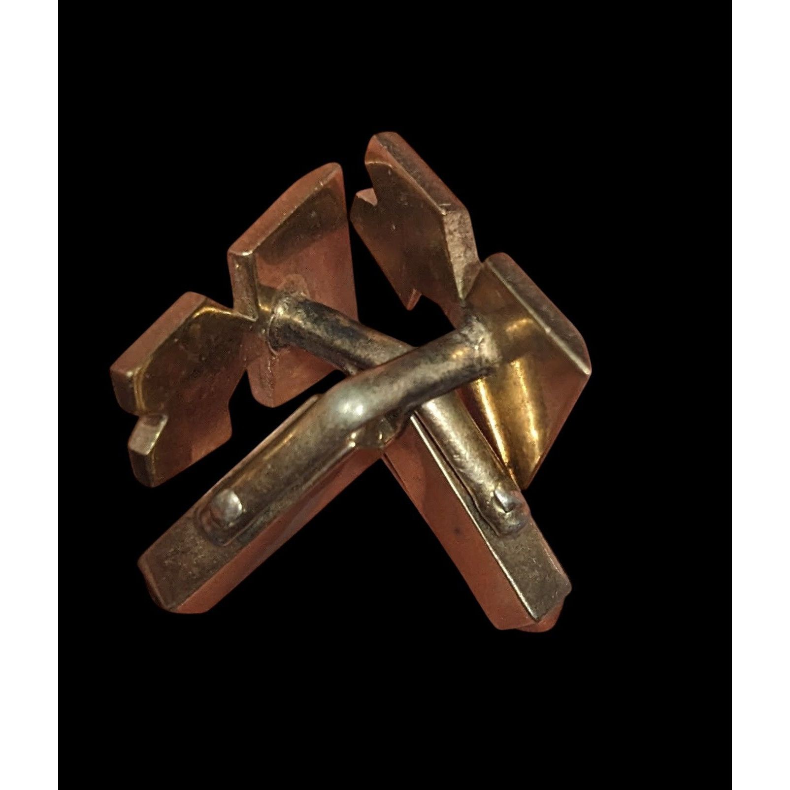 Other Vintage Swank Stylized K Shaped Gold Tone Cufflinks Size ONE SIZE - 3 Thumbnail