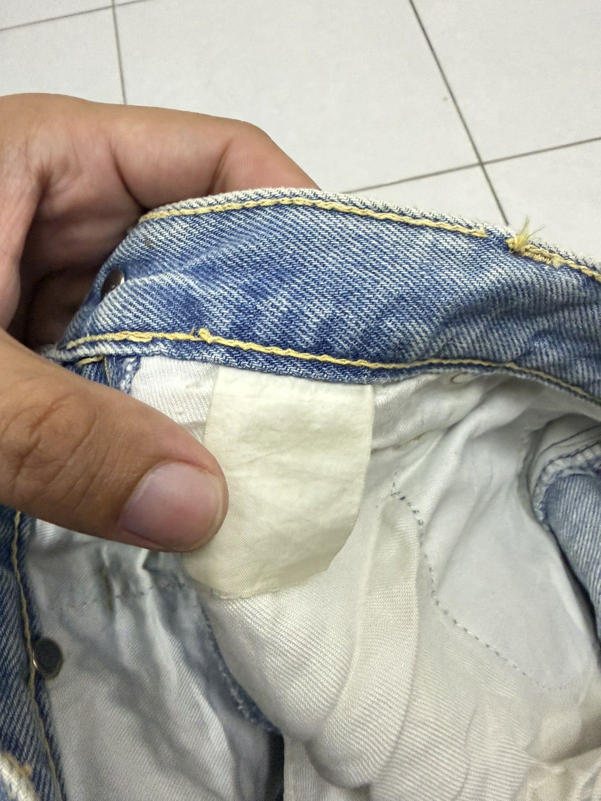 Japanese Brand Vintage Blue Way Distressed Bootcut Denim Jeans Size US 32 / EU 48 - 7 Thumbnail