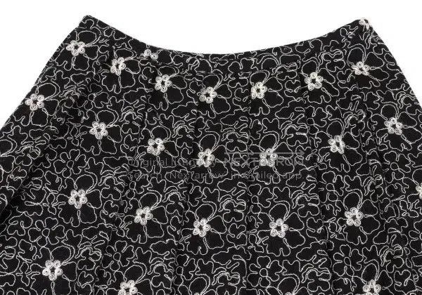 Comme des Garcons Comme Des Garcons size M Black Retro Embroidered Floral Sk Size 22" - 4 Thumbnail
