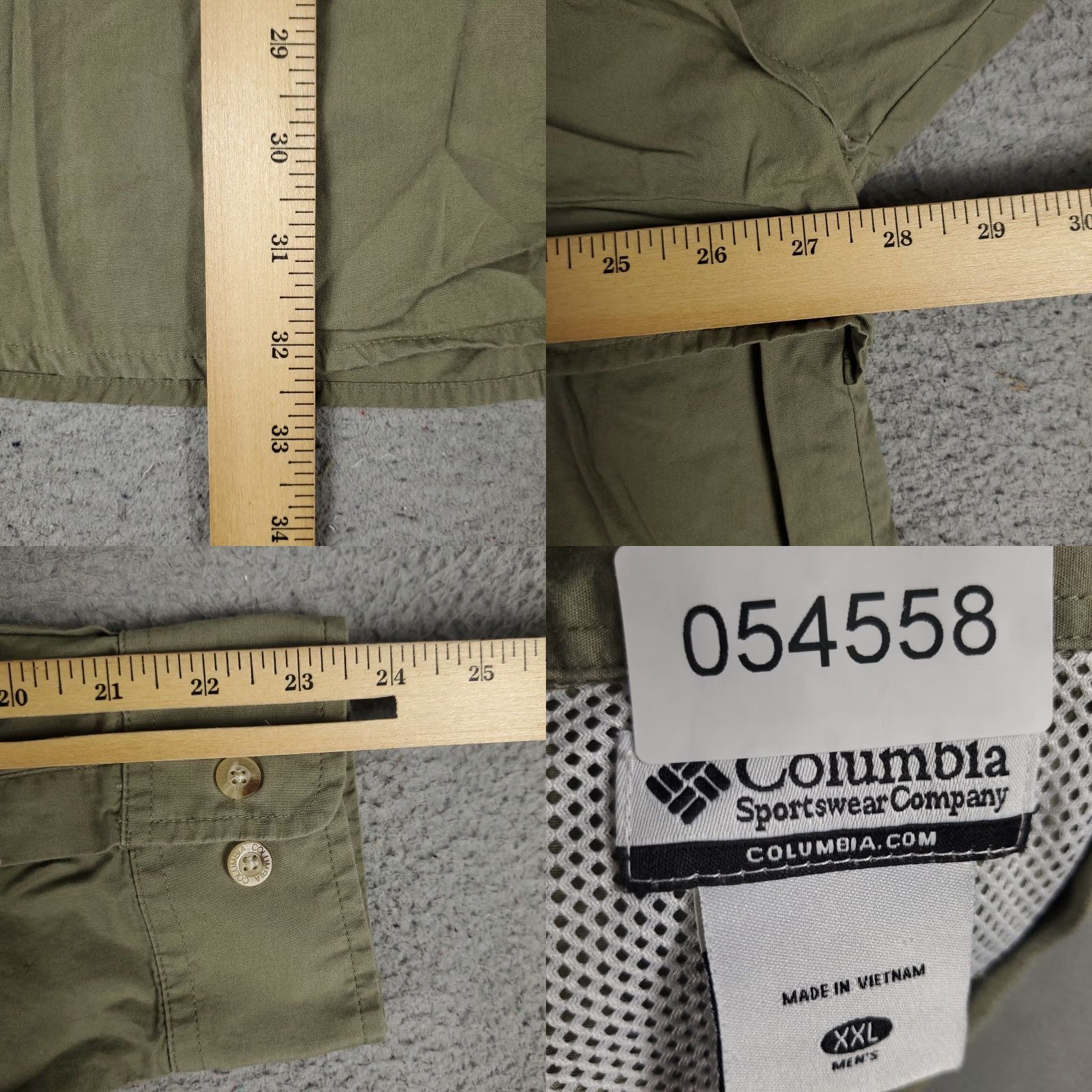 Vintage Columbia Shirt 2XL Beige Cotton Button-Up Long Sleeve Collared Pocketed Casual Mens Size US XXL / EU 58 / 5 - 8 Thumbnail