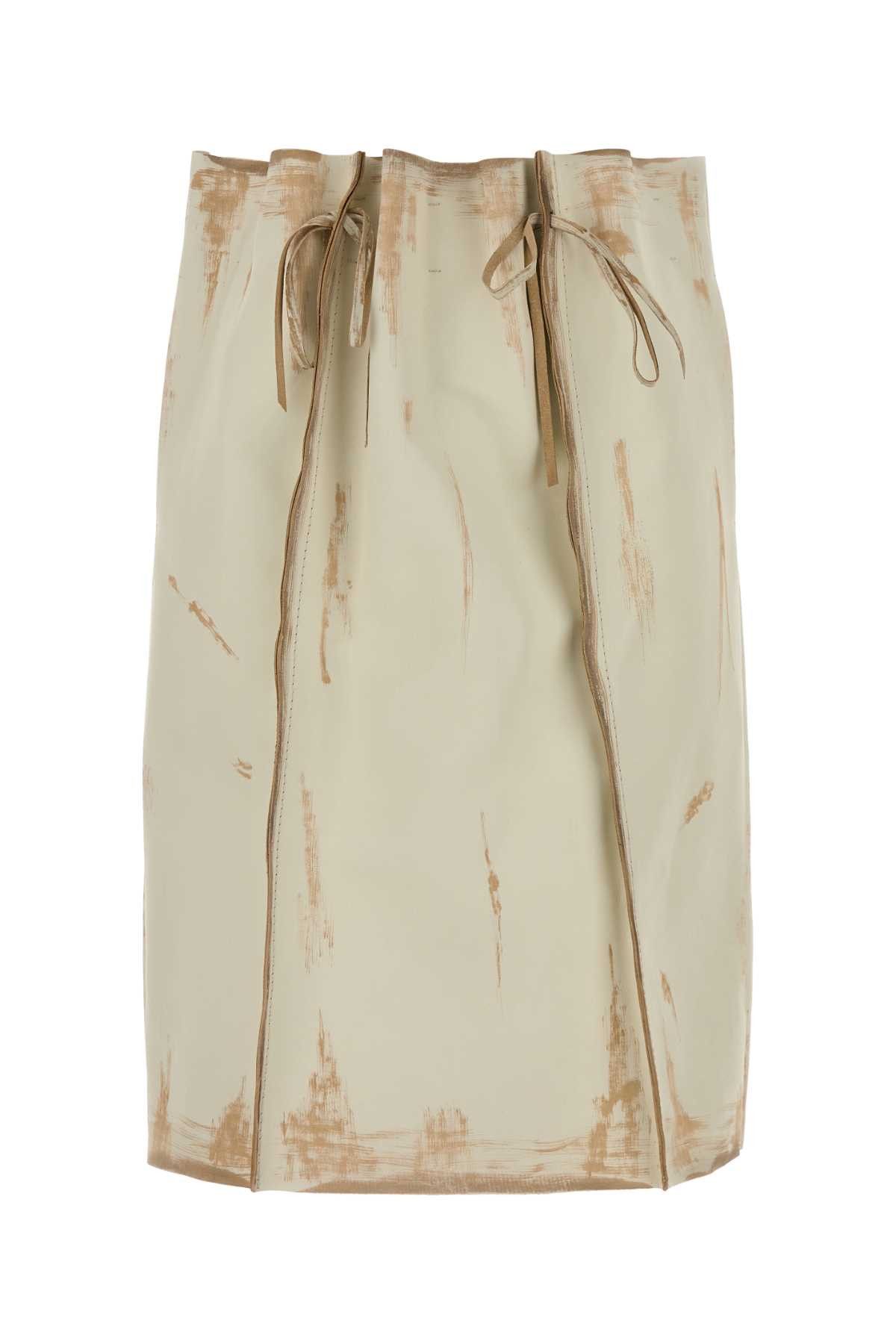 Prada Sand Leather Skirt Size 27" / US 4 / IT 40 - 1 Thumbnail