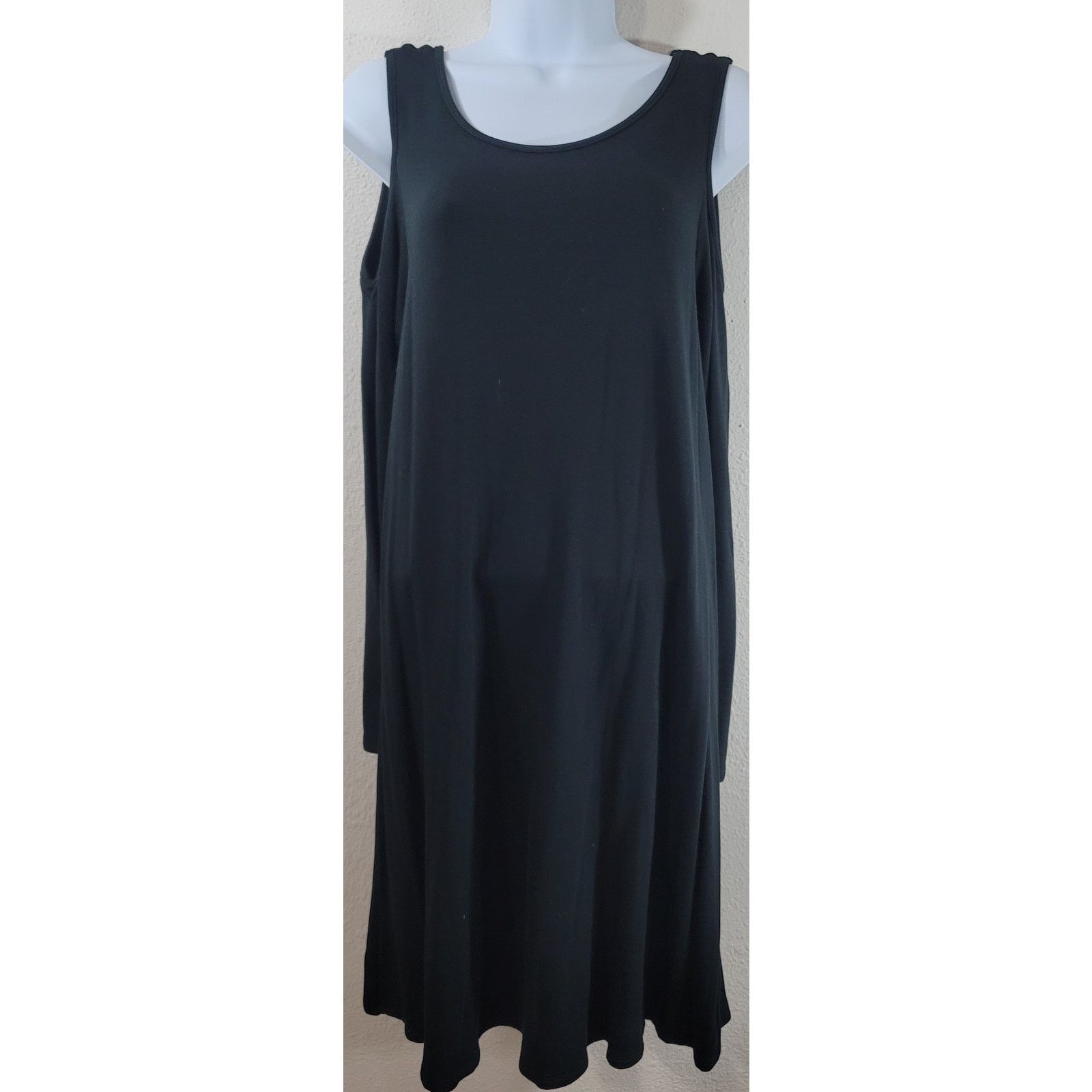 Other Gibson Latimer Black Cold Shoulder A Line Dress Small Flowy Size S / US 4 / IT 40 - 1 Thumbnail