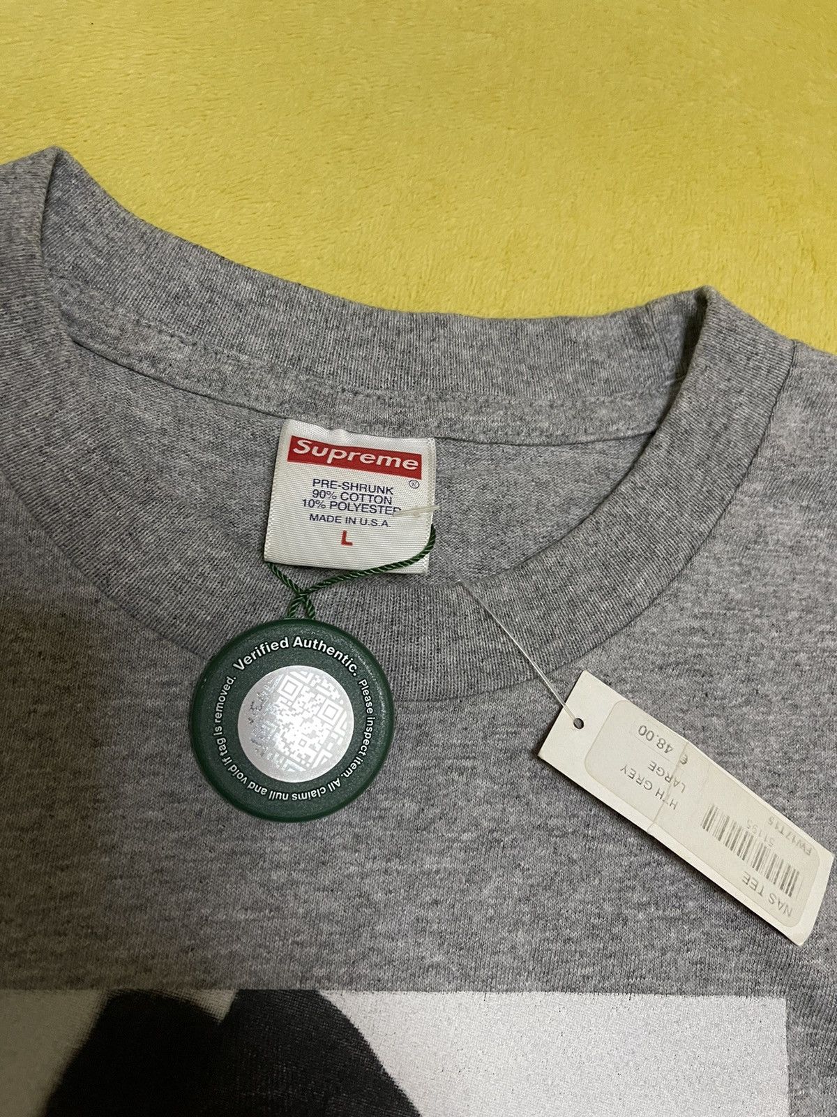 Supreme Supreme nas Photo tee dswt grey Size US L / EU 52-54 / 3 - 3 Thumbnail
