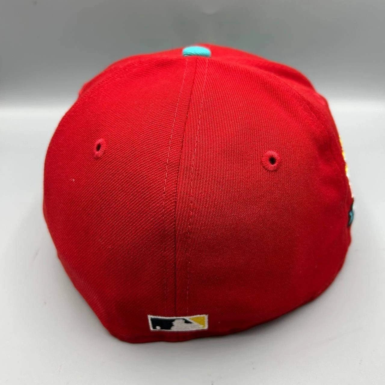 New Era Chicago Cubs Hat Men 7 3/8 Red Blue MLB Fitted Cap Size ONE SIZE - 8 Thumbnail