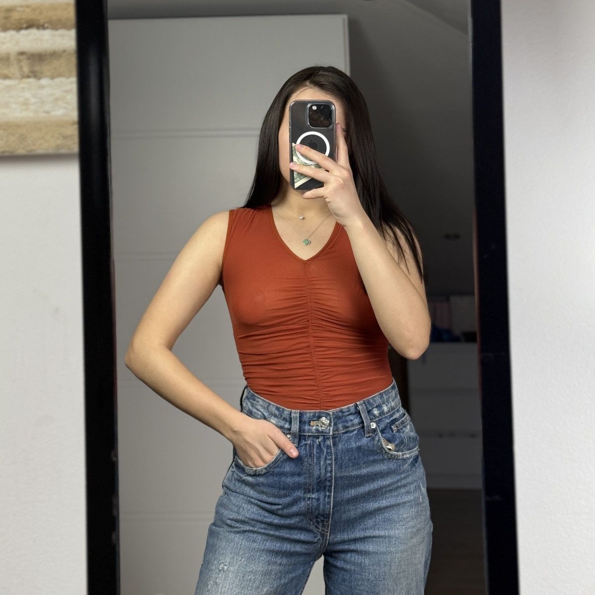 plein sud Plein Sud Jeans Archive Y2K Top Size 38/6 Terracotta France Size S / US 4 / IT 40 - 3 Thumbnail