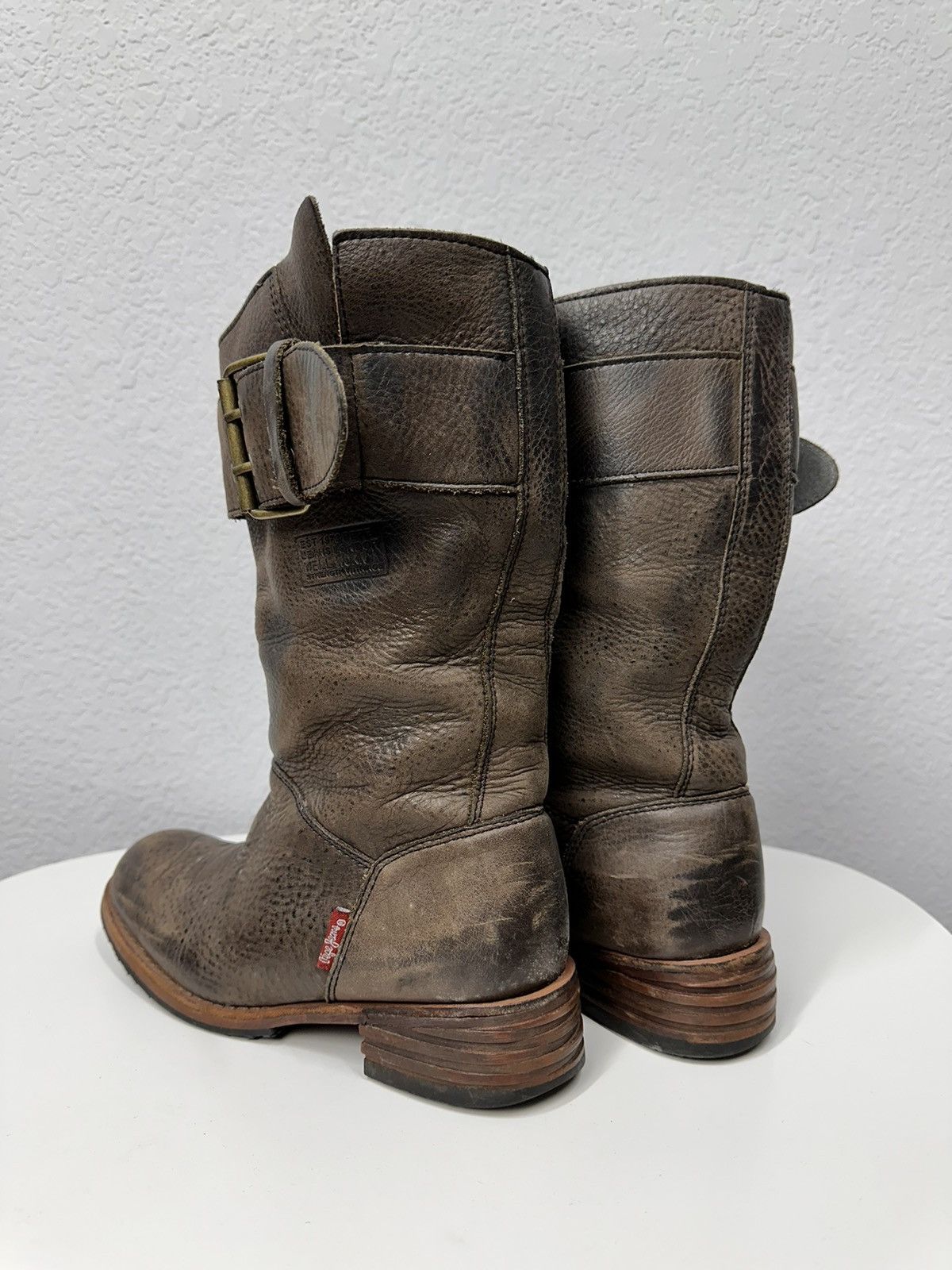 Pepe Jeans Vintage Leather Boots IfSixWasNine Guidi Style Margiela Vibe Size US 9 / IT 39 - 7 Thumbnail