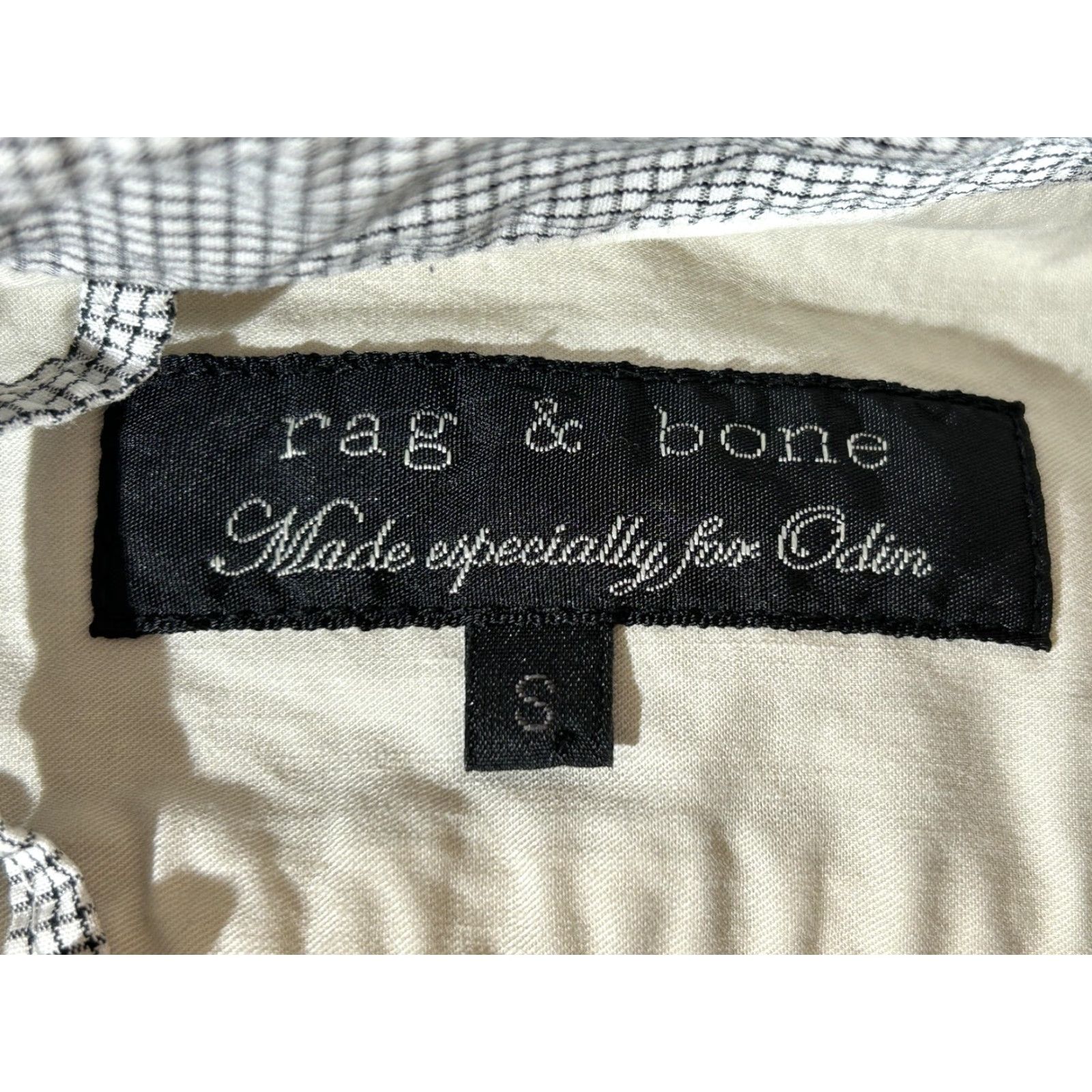 Rag & Bone Rag Bone Shirt Mens Small Black White Check Button Long Sleeve Cotton USA Casual Size US S / EU 44-46 / 1 - 7 Thumbnail