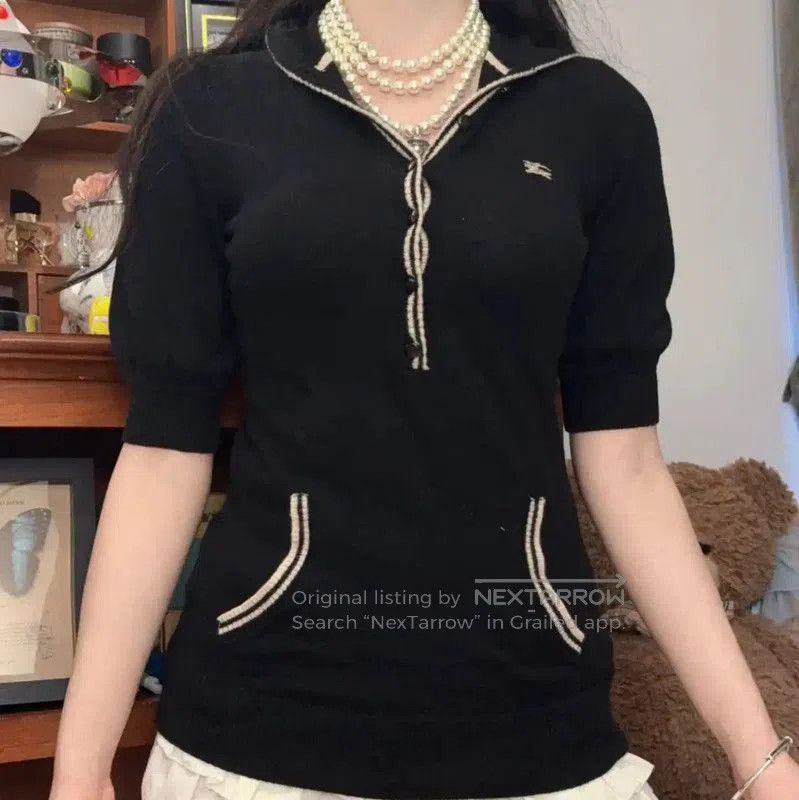 Burberry Burberry Black Wool Blend Long Cardigan. Size M / US 6-8 / IT 42-44 - 2 Thumbnail