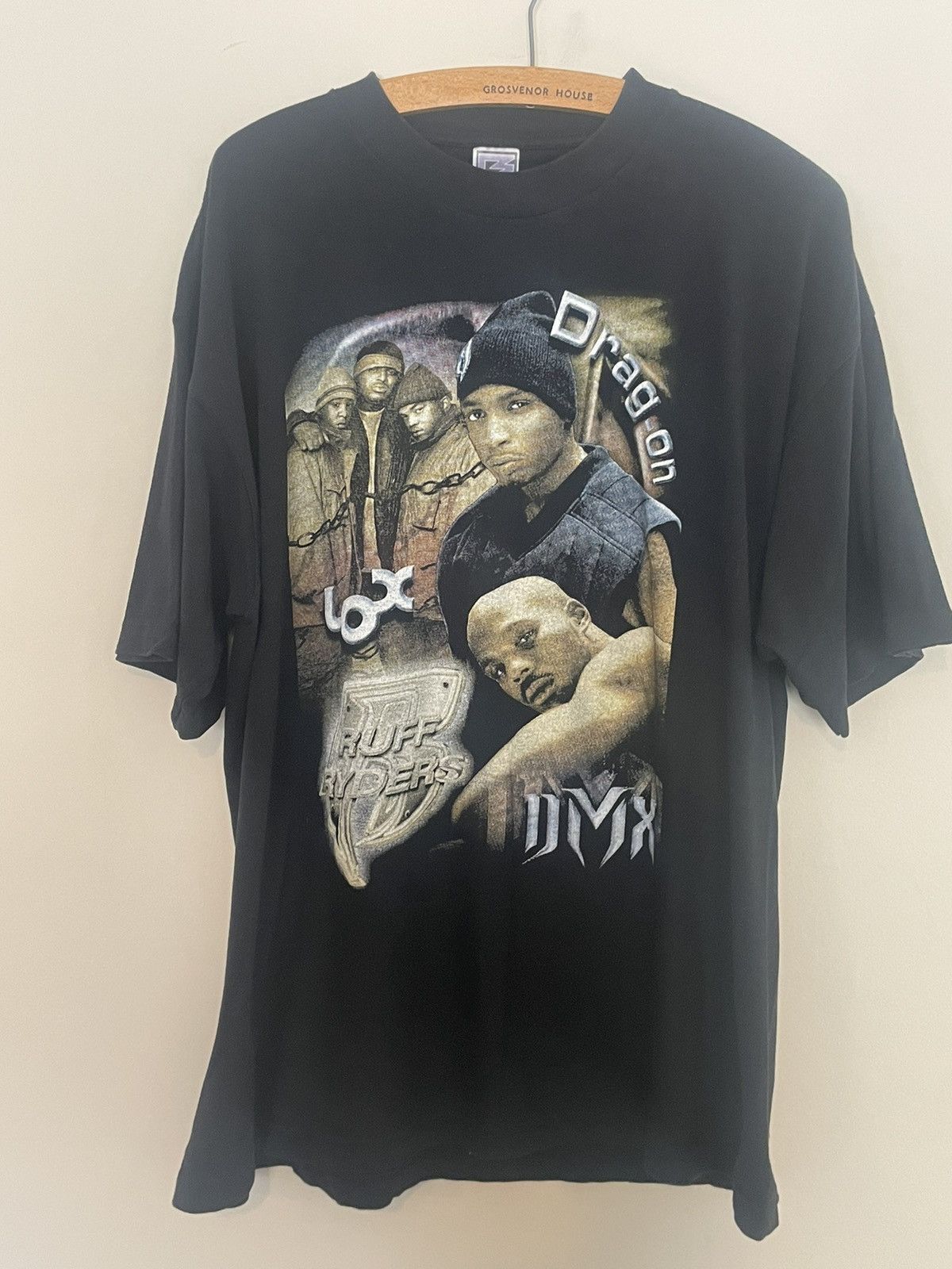 image of Rap Tees Vintage Ruff Ryders Rap T Shirt in Black, Men's (Size XL)