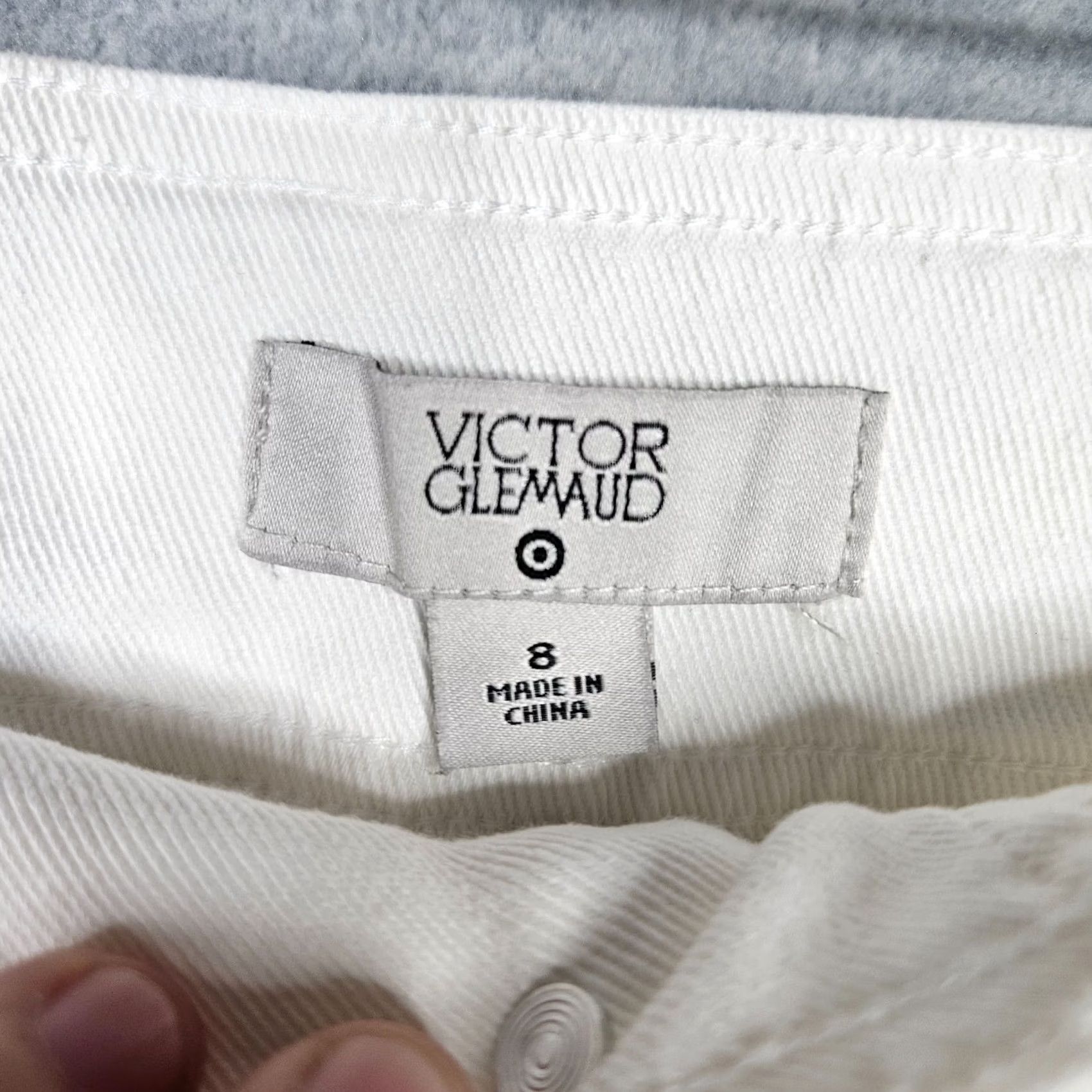 Vintage Victor Glemaud Women's Jeans Size 8 Mid Rise Flared Button Front Denim White, 5-Pocket, Stretch Size 30" / US 8 / IT 44 - 3 Thumbnail