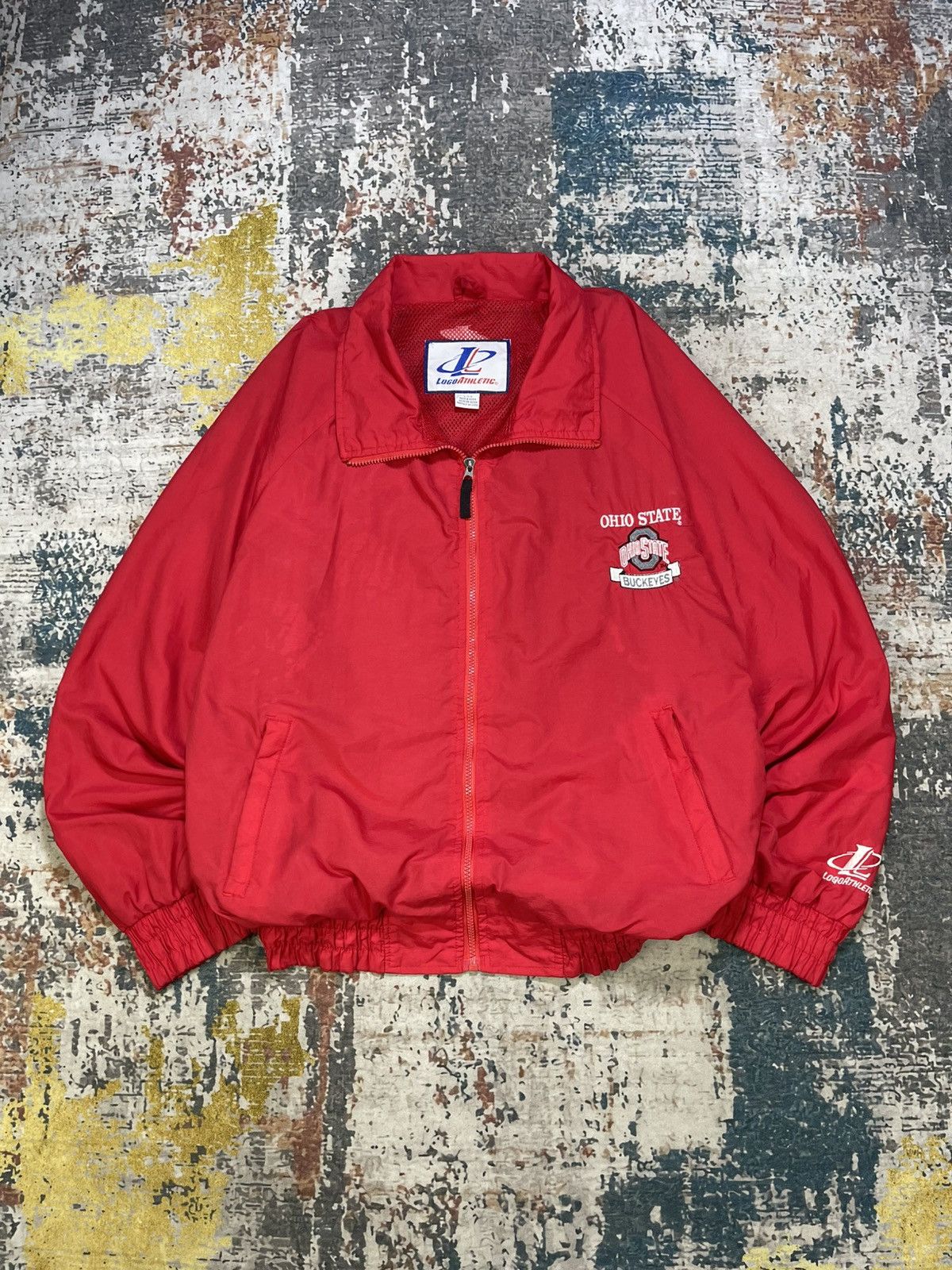 Logo Athletic Vintage 90s Ohio State Buckeyes Windbreaker Jacket Size US L / EU 52-54 / 3 - 1 Thumbnail