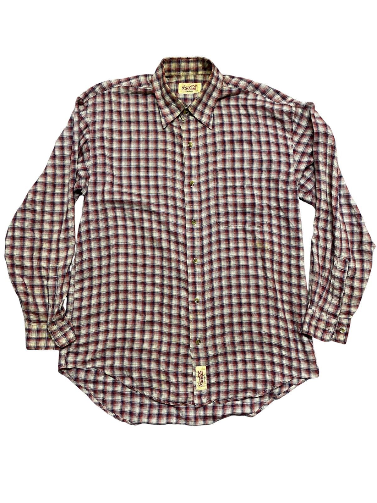 Vintage Vintage CocaCola 1998 Flannel Shirt Size US L / EU 52-54 / 3 - 1 Thumbnail