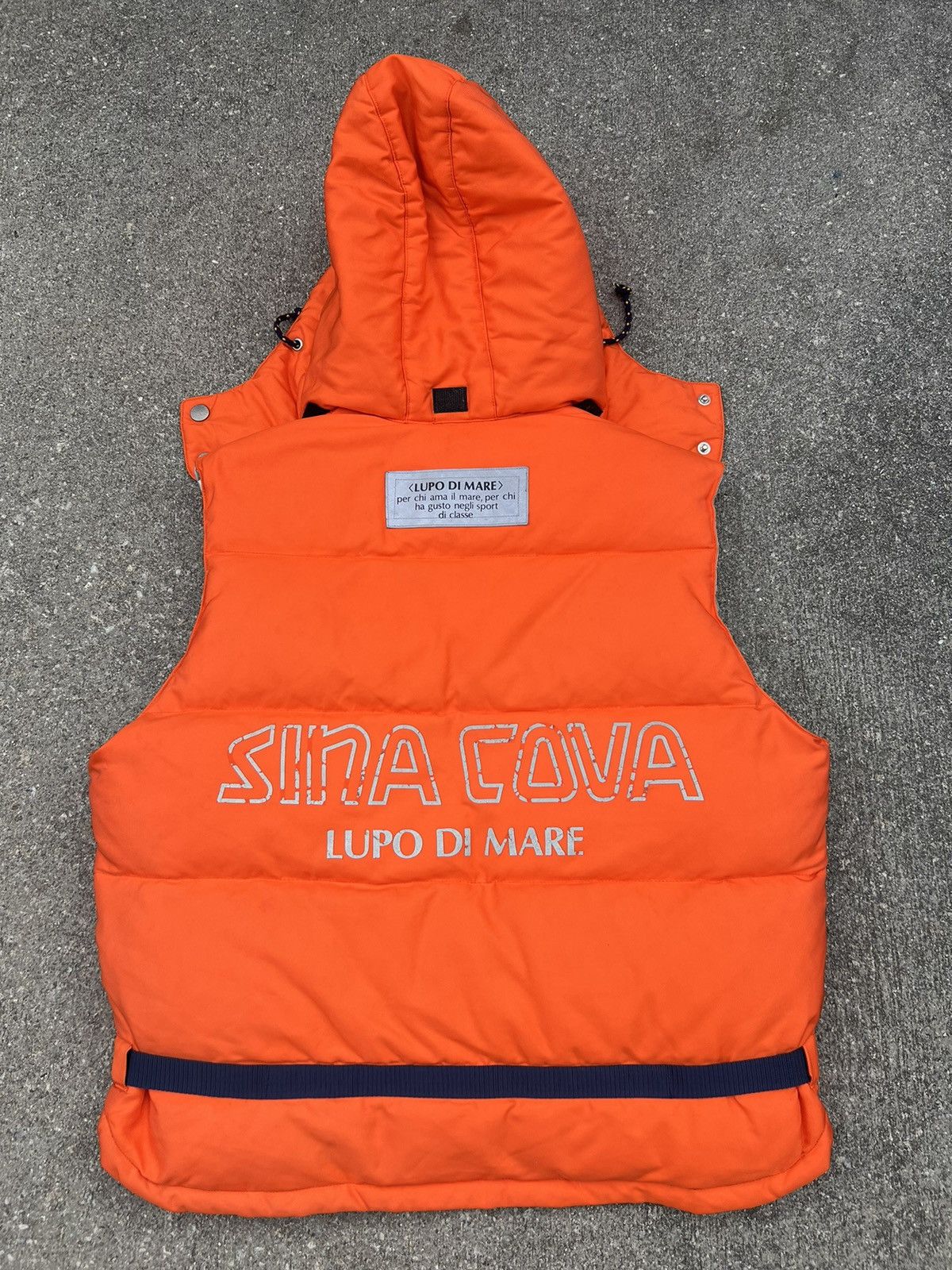 Vintage Vintage Lupo De Mare Sina Cova Orange Down Puffer Vest Size US M / EU 48-50 / 2 - 2 Thumbnail