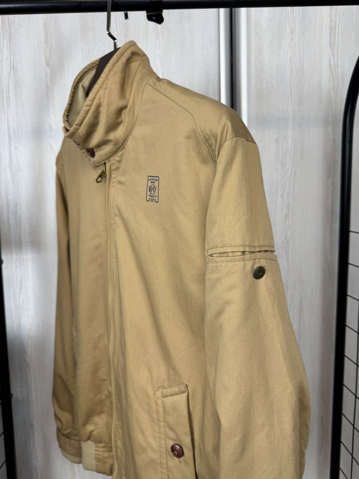 G-Star G-Star RAW Cotton Linen Bomber Jacket FLEET JKT beige Brown Size US XL / EU 56 / 4 - 8 Thumbnail