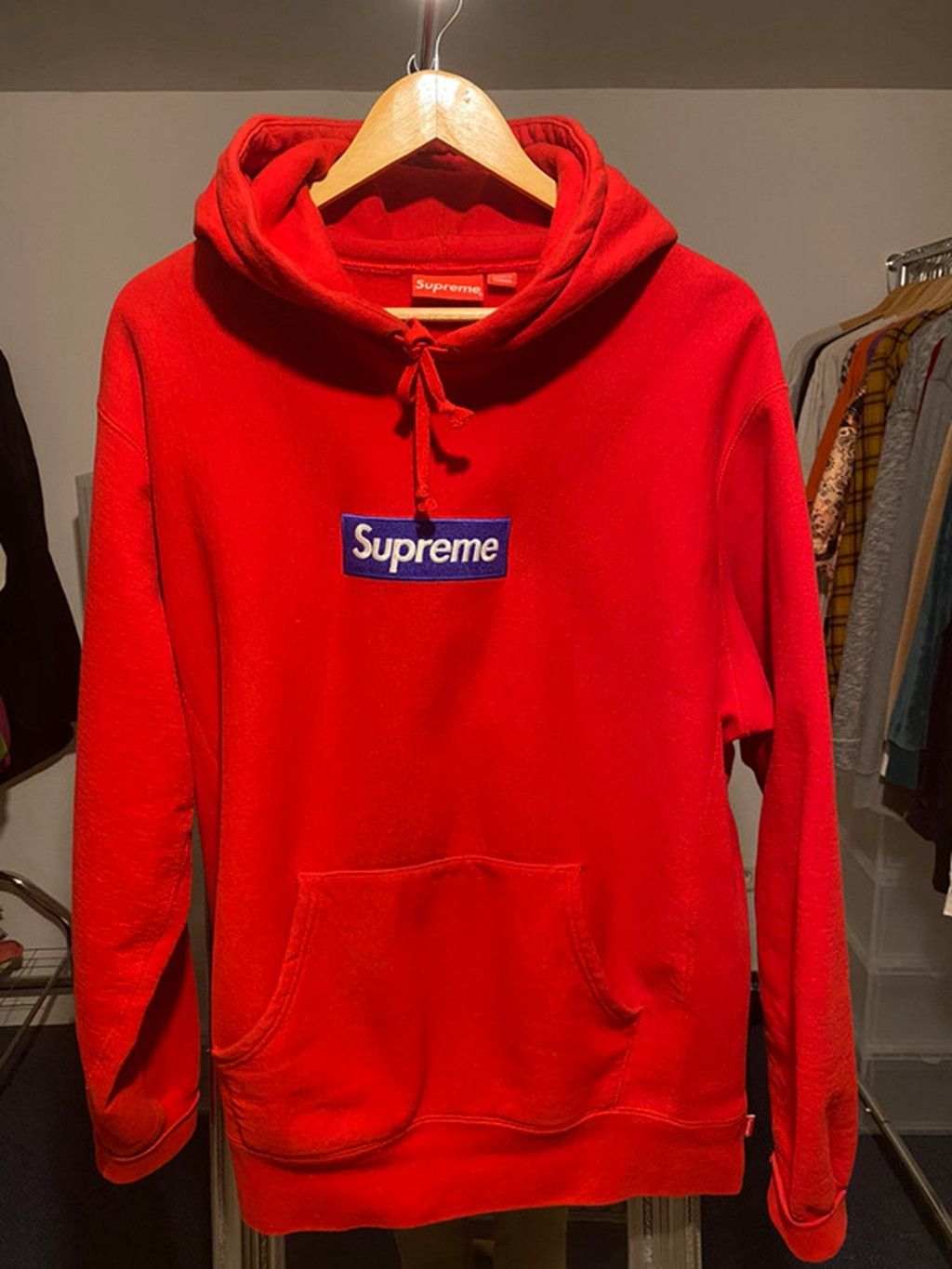 Supreme Supreme Box Logo Hooded Sweatshirt (Red) Size US XL / EU 56 / 4 - 1 Thumbnail