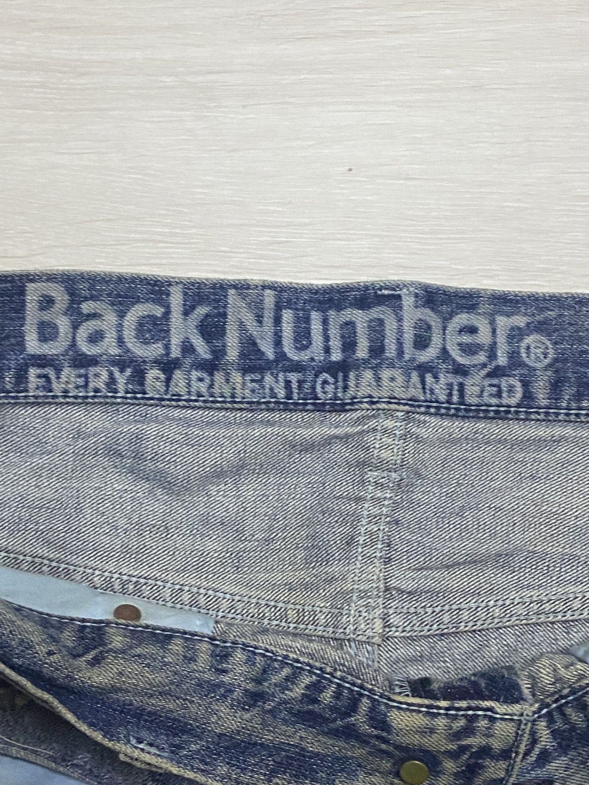 Vintage Vintage Japanese Brand Back Number Mud Wash Cropped jeans Size US 35 - 12 Thumbnail