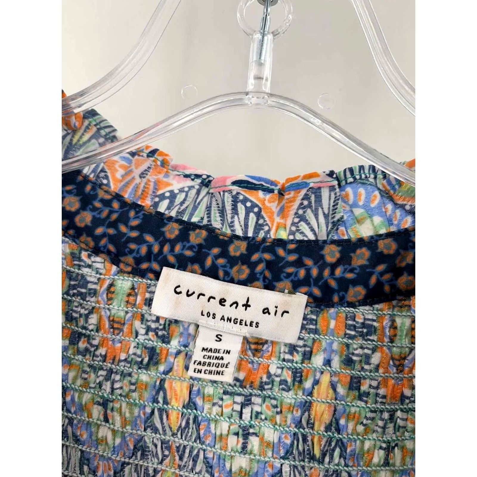 Vintage Current Air Blue Blouse Small Size S / US 4 / IT 40 - 2 Thumbnail
