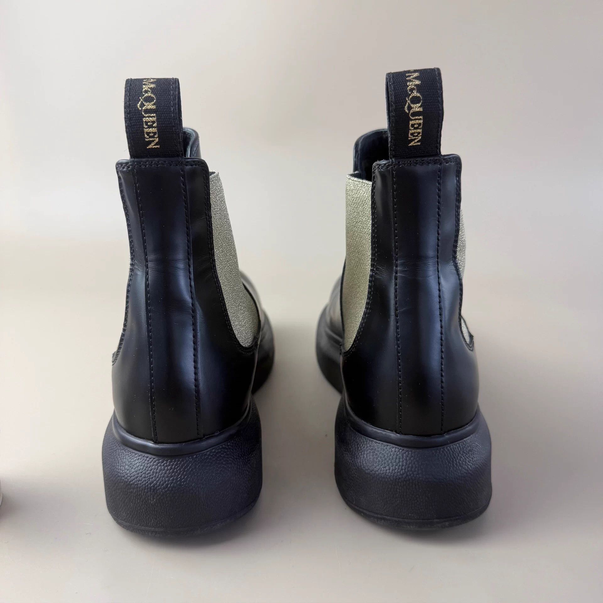 Alexander McQueen AMQ black green platform lace-up boots 36 Size US 5 / IT 35 - 3 Thumbnail