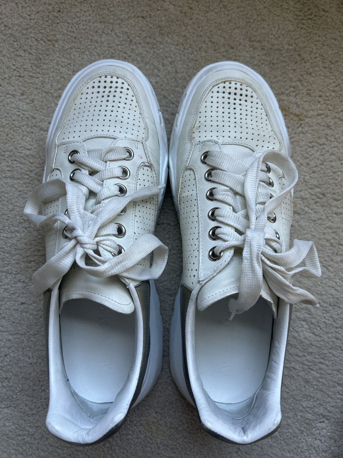 Alexander McQueen Alexander McQueen Perforated Court Sneakers Size US 8.5 / EU 41-42 - 3 Thumbnail