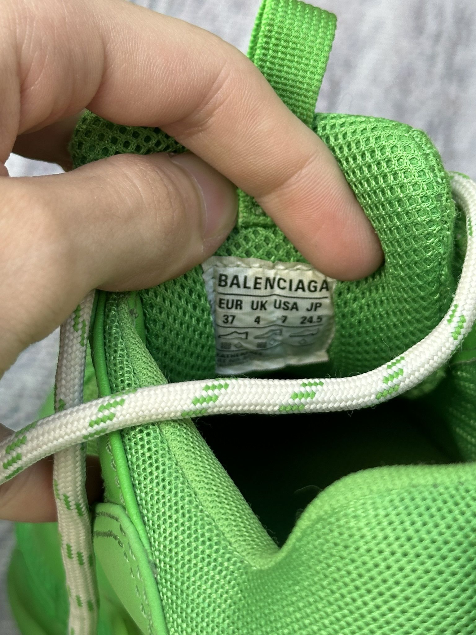 Balenciaga Balenciaga Triple S Sneakers Neon Green Clear Sole Shoes Size US 7 / IT 37 - 12 Thumbnail