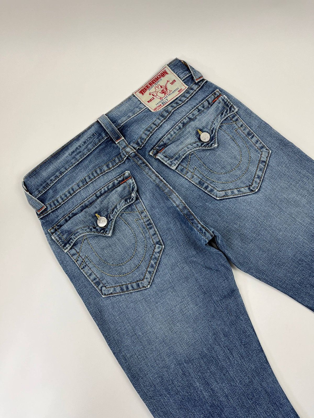 True Religion Billy Bootcut Jeans Made in USA 🇺🇸 Vintage Y2K BlueDenimFlare Size US 31 - 6 Thumbnail
