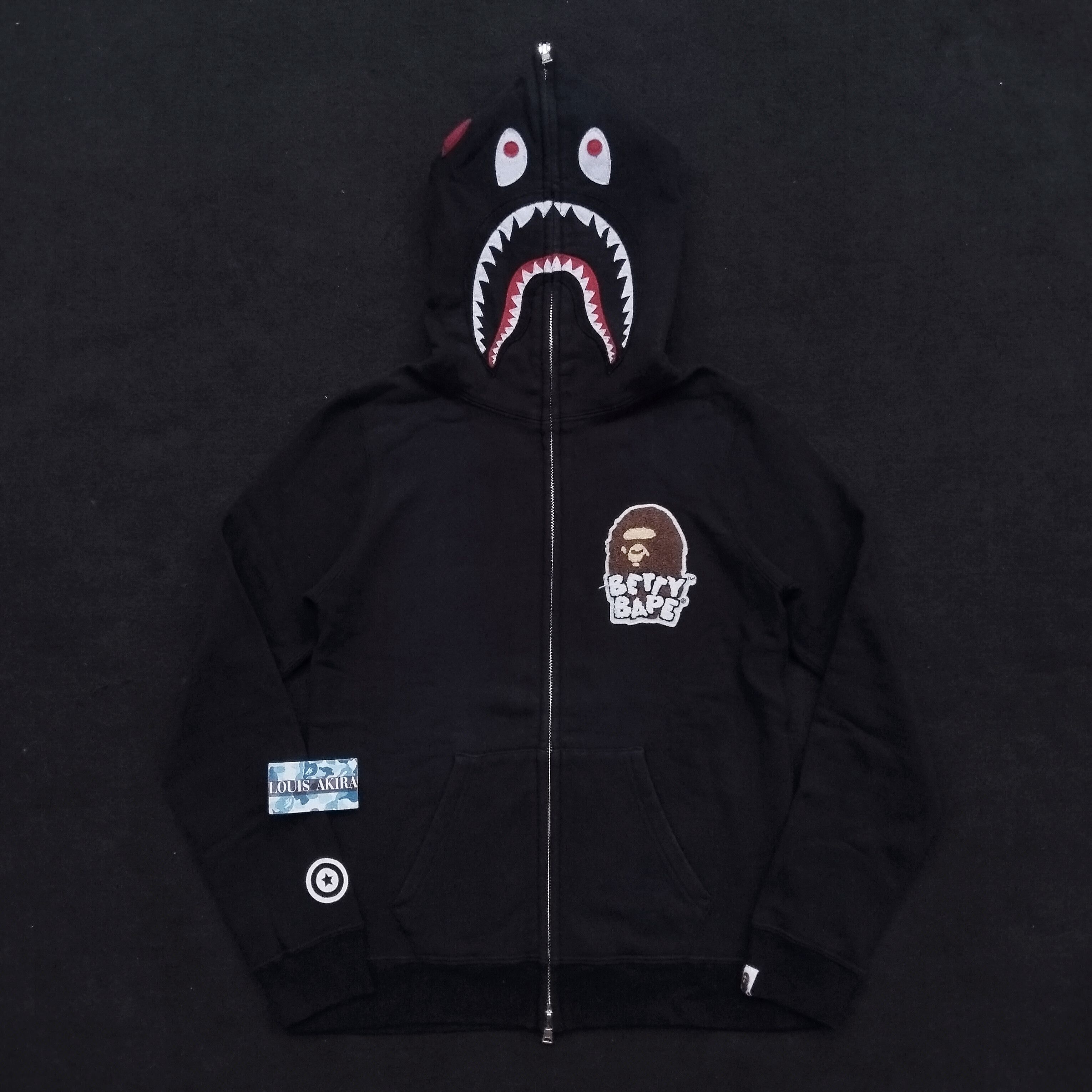 Bape 2017 Bape x Betty Boop Shark Full Zip Hoodie Size XS / US 0-2 / IT 36-38 - 1 Thumbnail