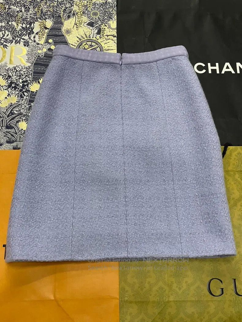 Chanel Chanel 24A purple tweed skirt Size 24" / US 00 / IT 34 - 2 Thumbnail