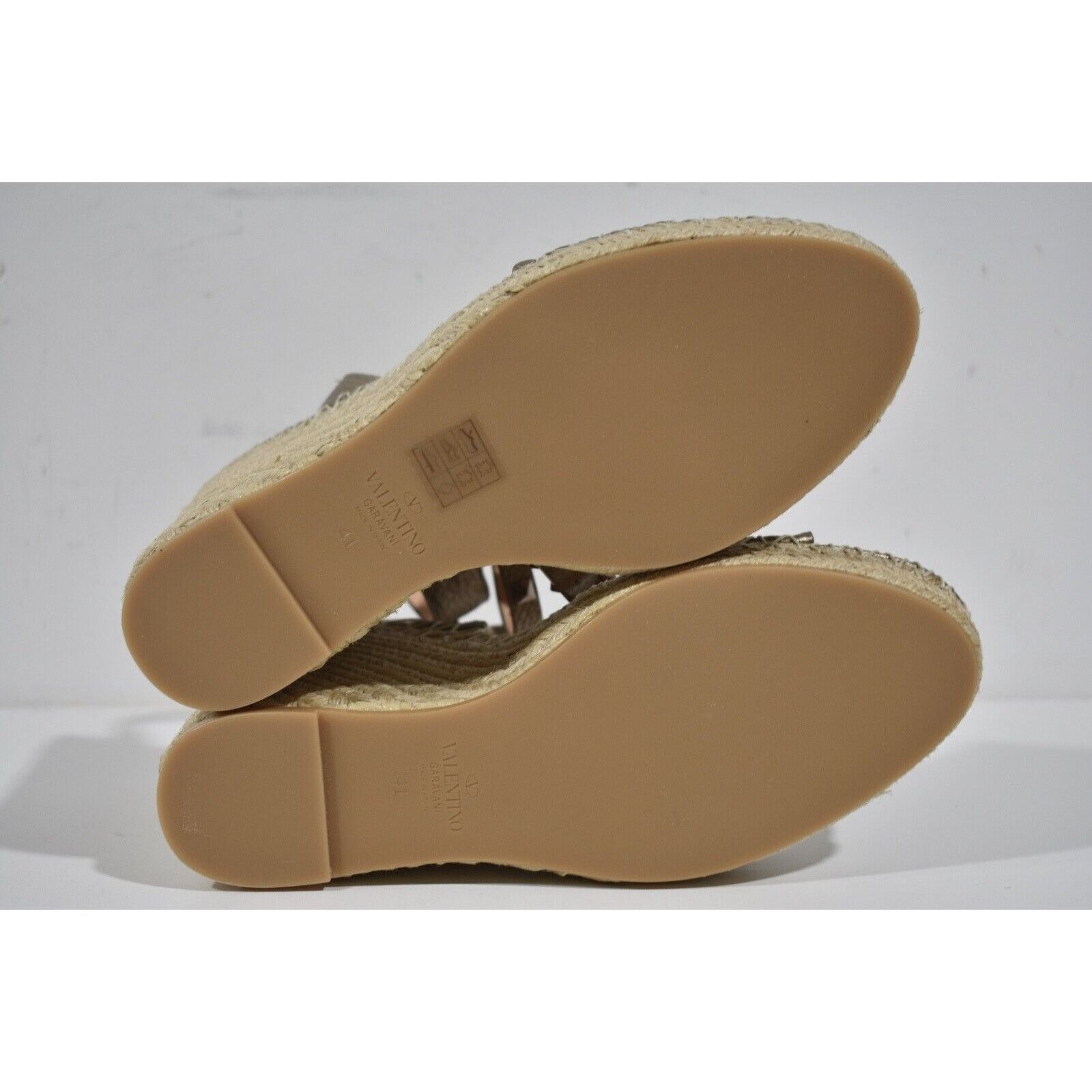 Valentino Rockstud Skin Ankle Strap Platform Wedge Sandal Heel 41 Size US 11 / IT 41 - 12 Thumbnail