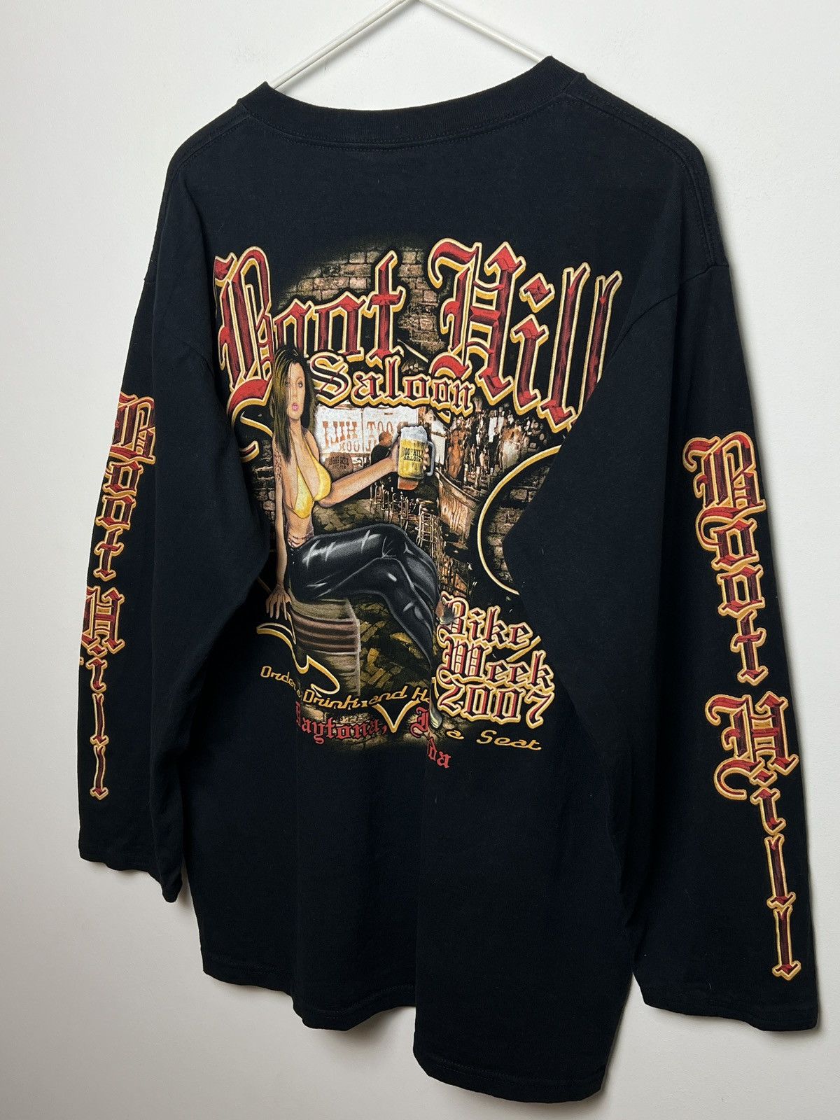 Harley Davidson y2k bike week boobs vintage long sleeve Size US L / EU 52-54 / 3 - 6 Thumbnail