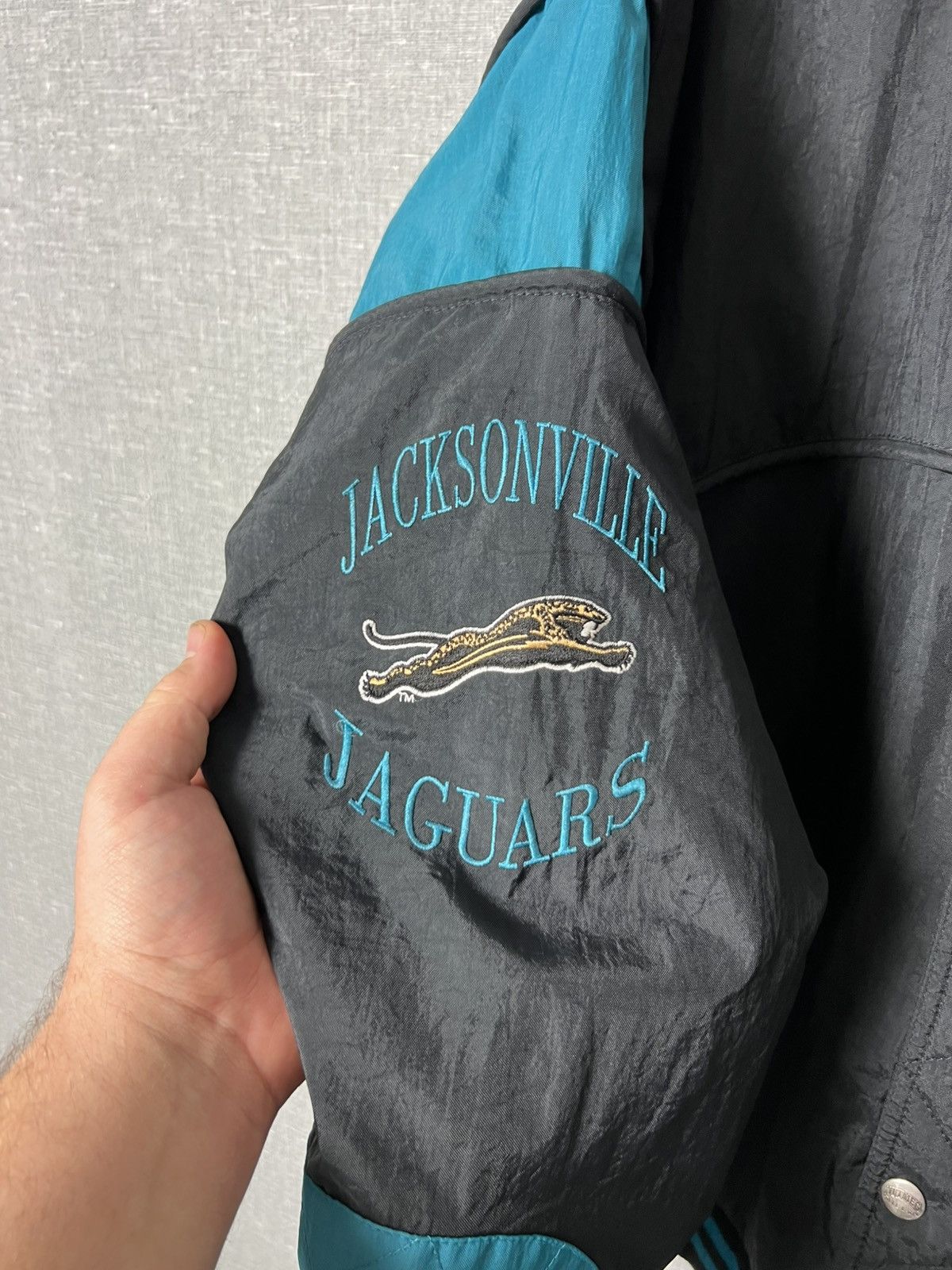 Starter RARE JACKSONVILLE JAGUARS NUTMEG CAMPRI NYLON BOMBER JACKET Size US XL / EU 56 / 4 - 5 Thumbnail