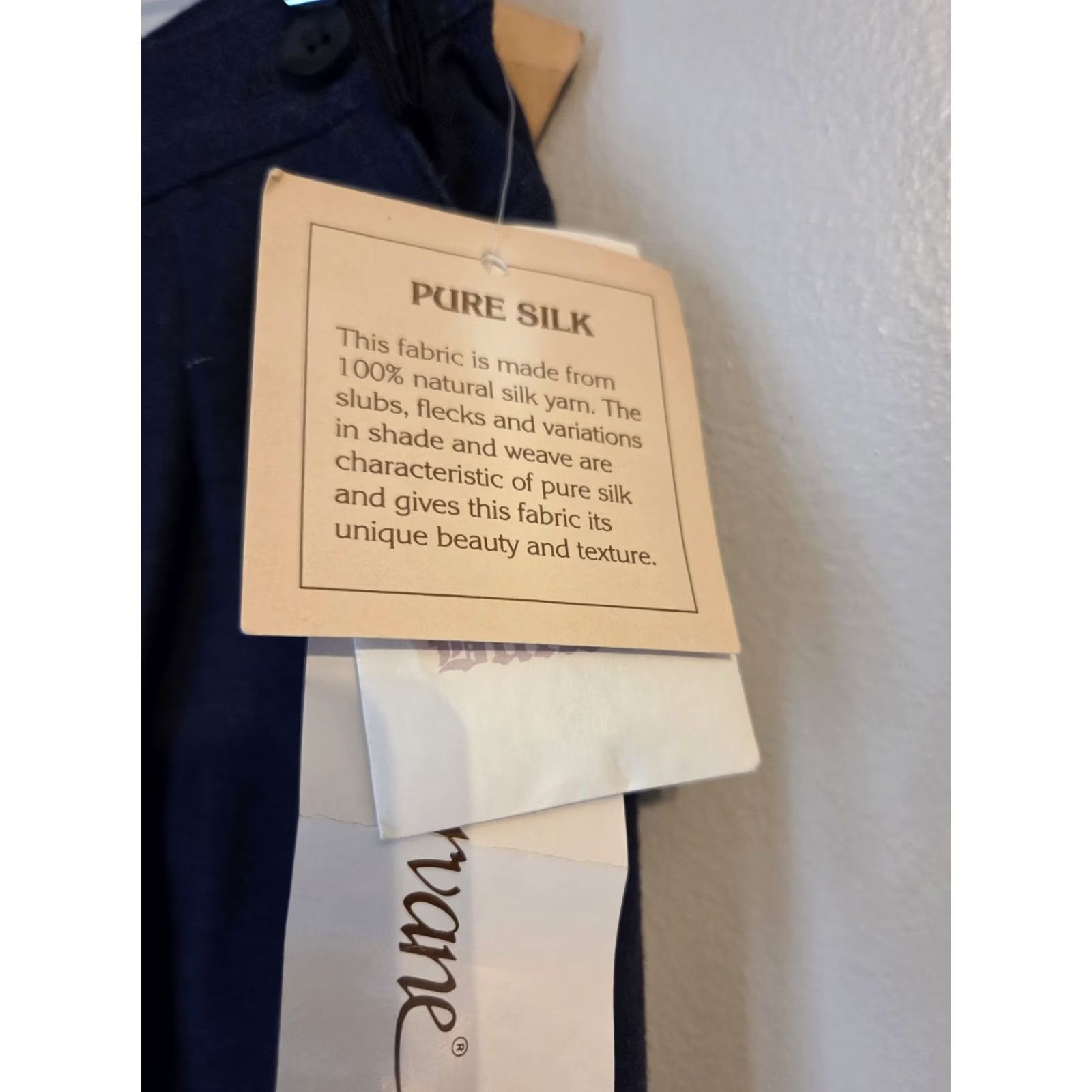 Vintage VINTAGE Weathervane Navy Blue Silk Twill Secretary/Geek Skirt 90s 6 Womens Size 28" / US 6 / IT 42 - 3 Thumbnail